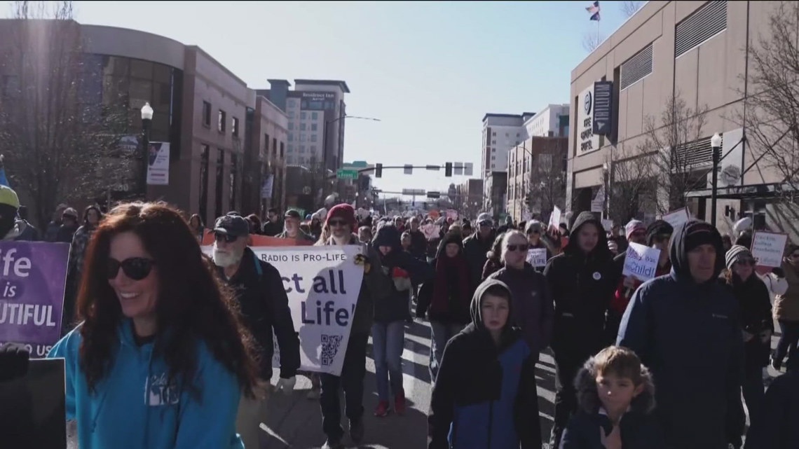 Hundreds gathered at Idaho State Capitol for annual March for Life