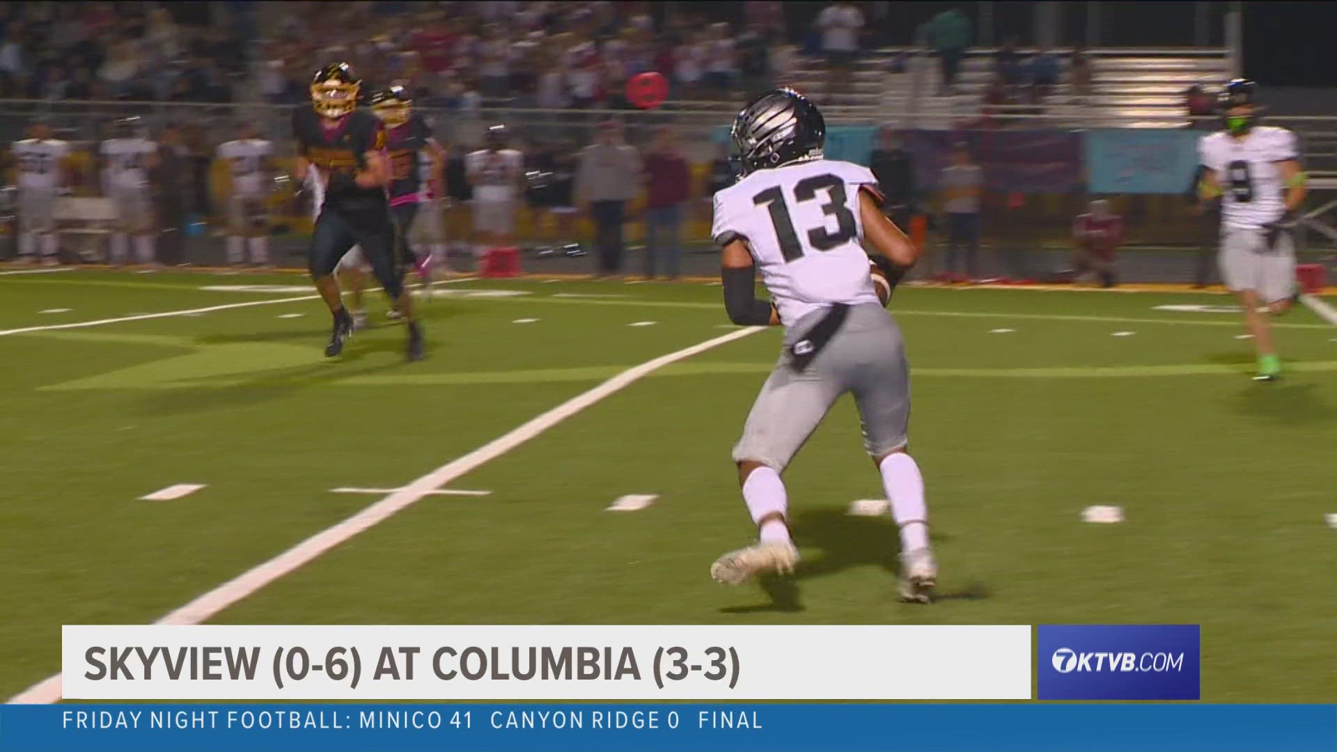 Skyview (1-6) soared to its first win of the season at Columbia (3-4), claiming a 49-7 victory  in Friday night's 5A SIC contest.