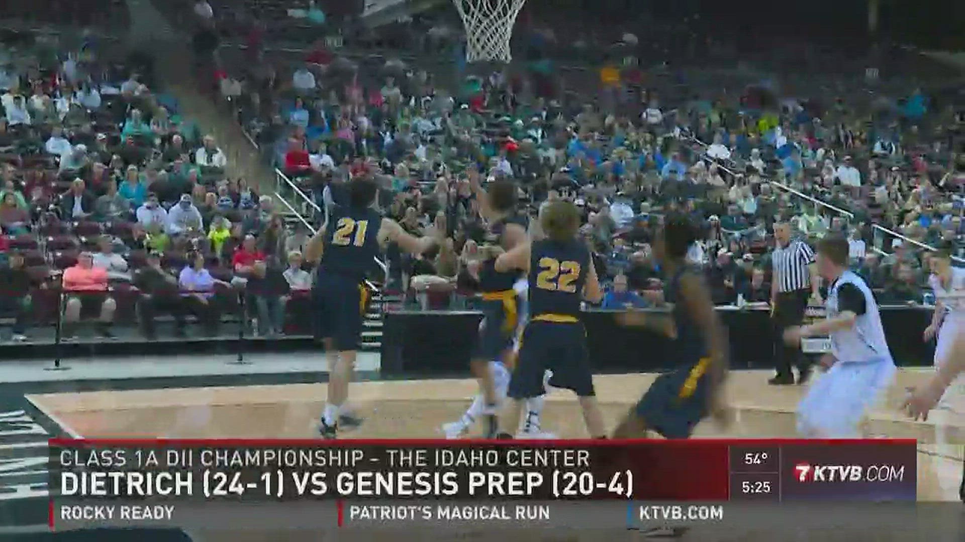 Dietrich vs. Genesis Prep in the boys 1AD2 state basketball championship 3/4/2017