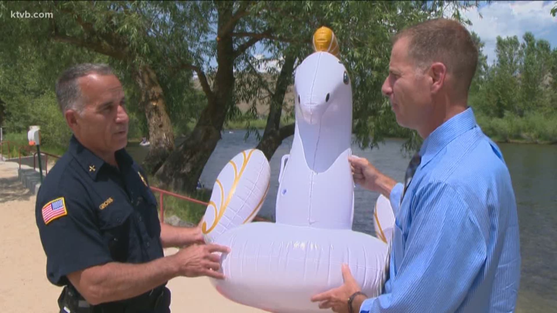 Inflatable unicorns and air mattresses are less than ideal on the Boise River, according to Boise Fire. People should avoid using pool toys when floating the river.