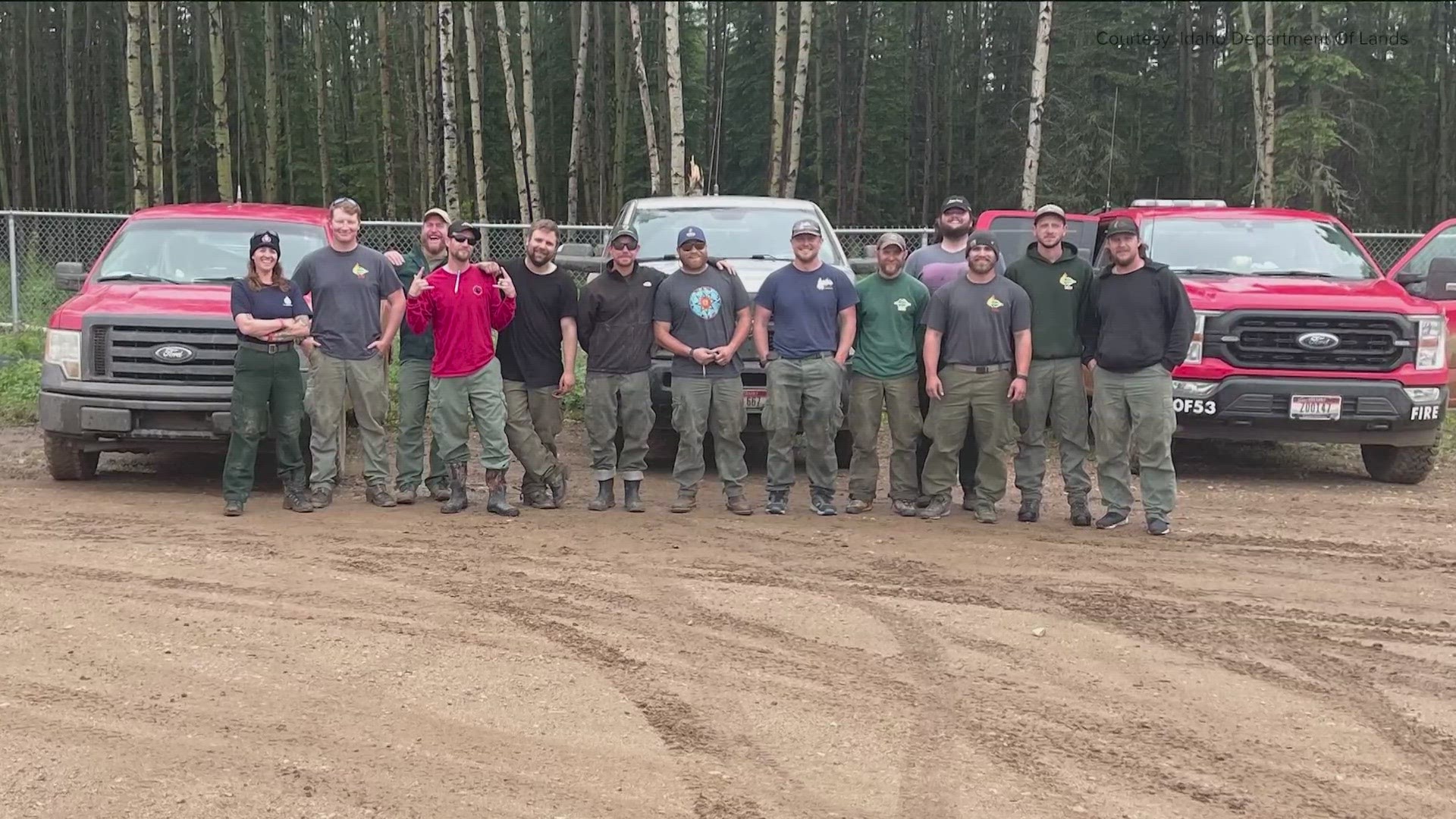 Local firefighters helped protect a village in Canada.