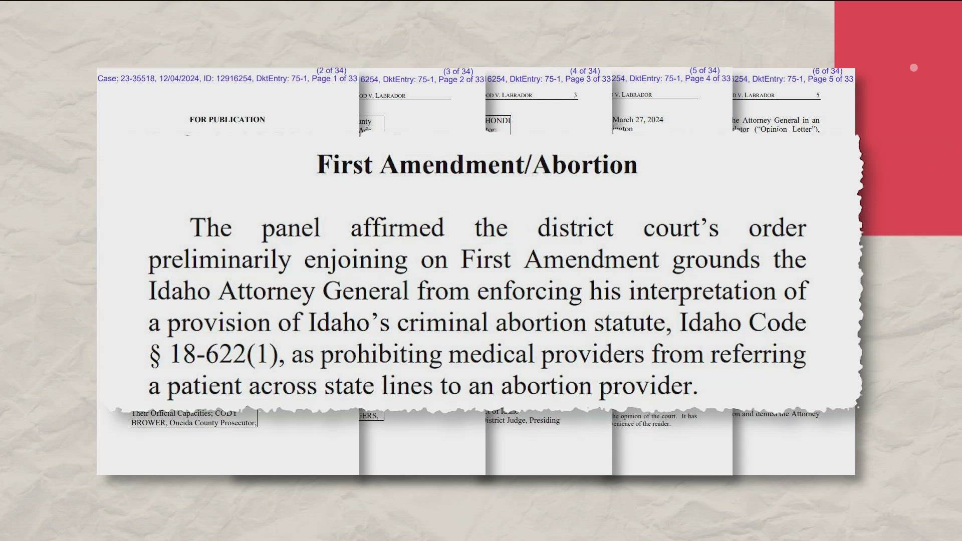 Labrador's name has been attached to a trial about out-of-state abortion referrals and University of Idaho's purchase of another college.