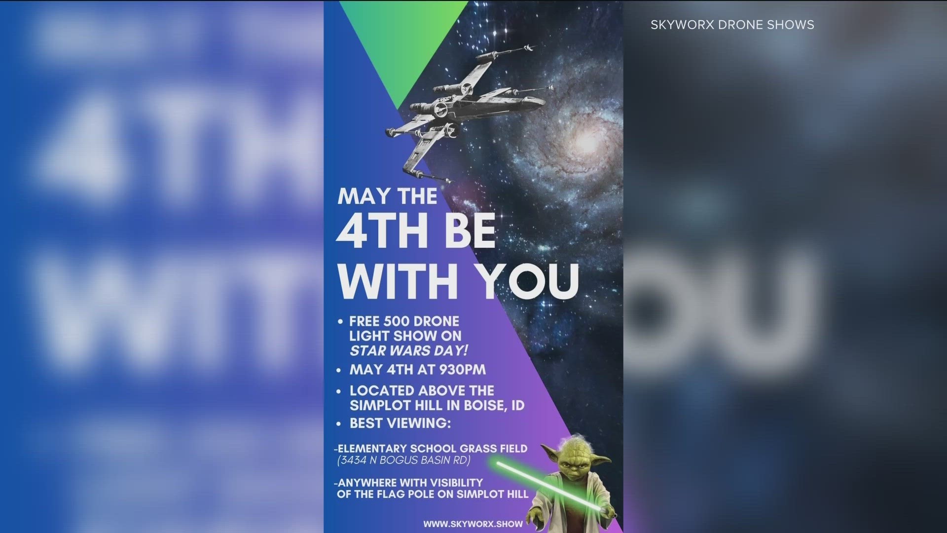 May the fourth be with you: 500 drones will create a lightshow in Boise to celebrate.