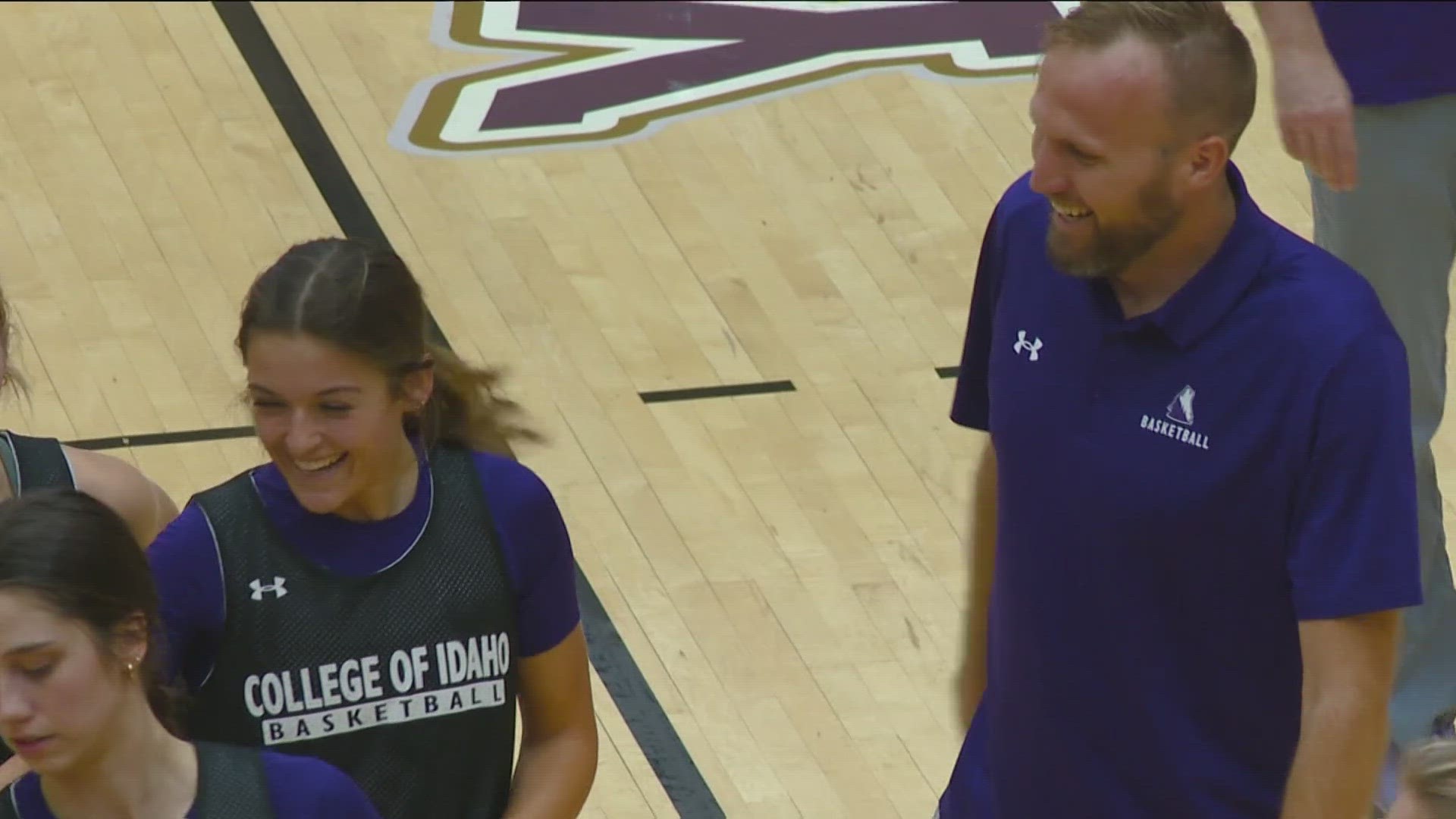 Erickson said it was "really exciting" too see the support of the College of Idaho community for the first time during Monday's Meet the Yotes scrimmage.