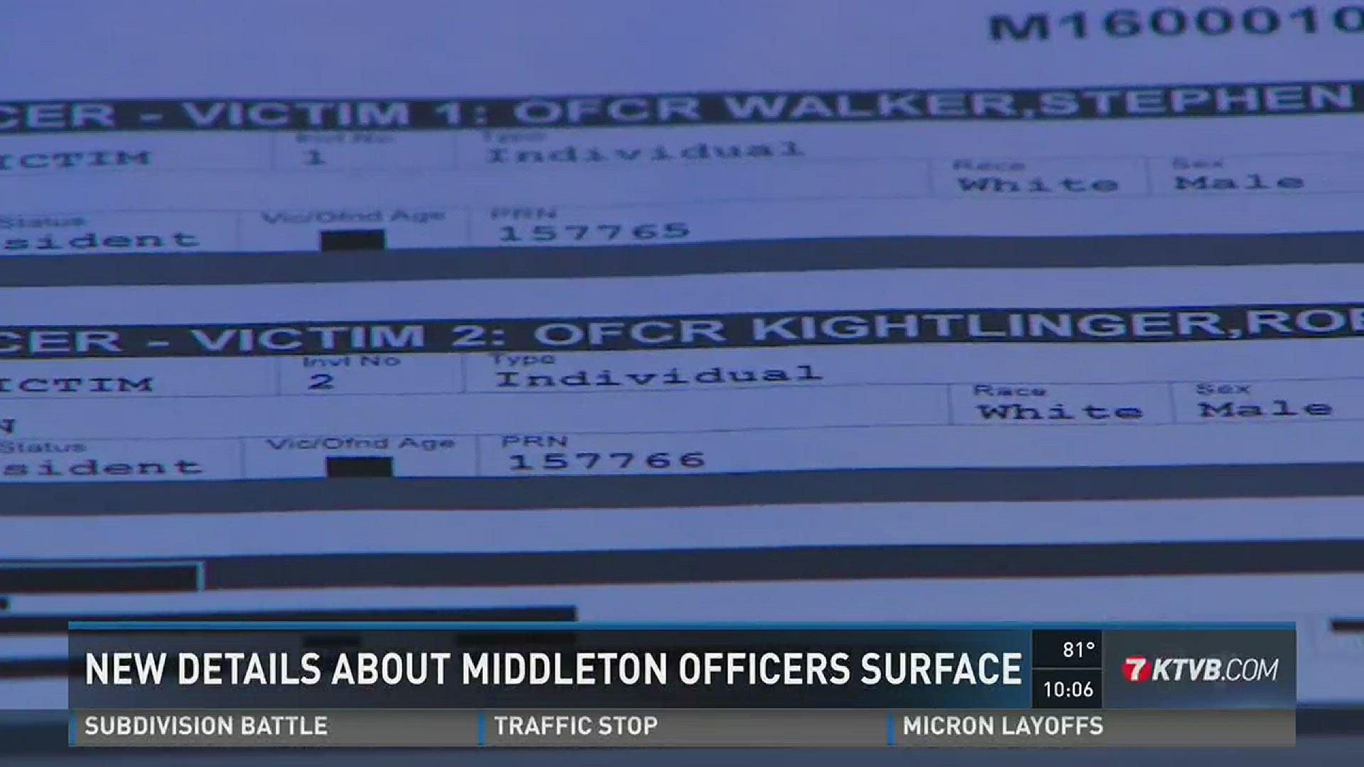 New details about Middleton officers surface.
