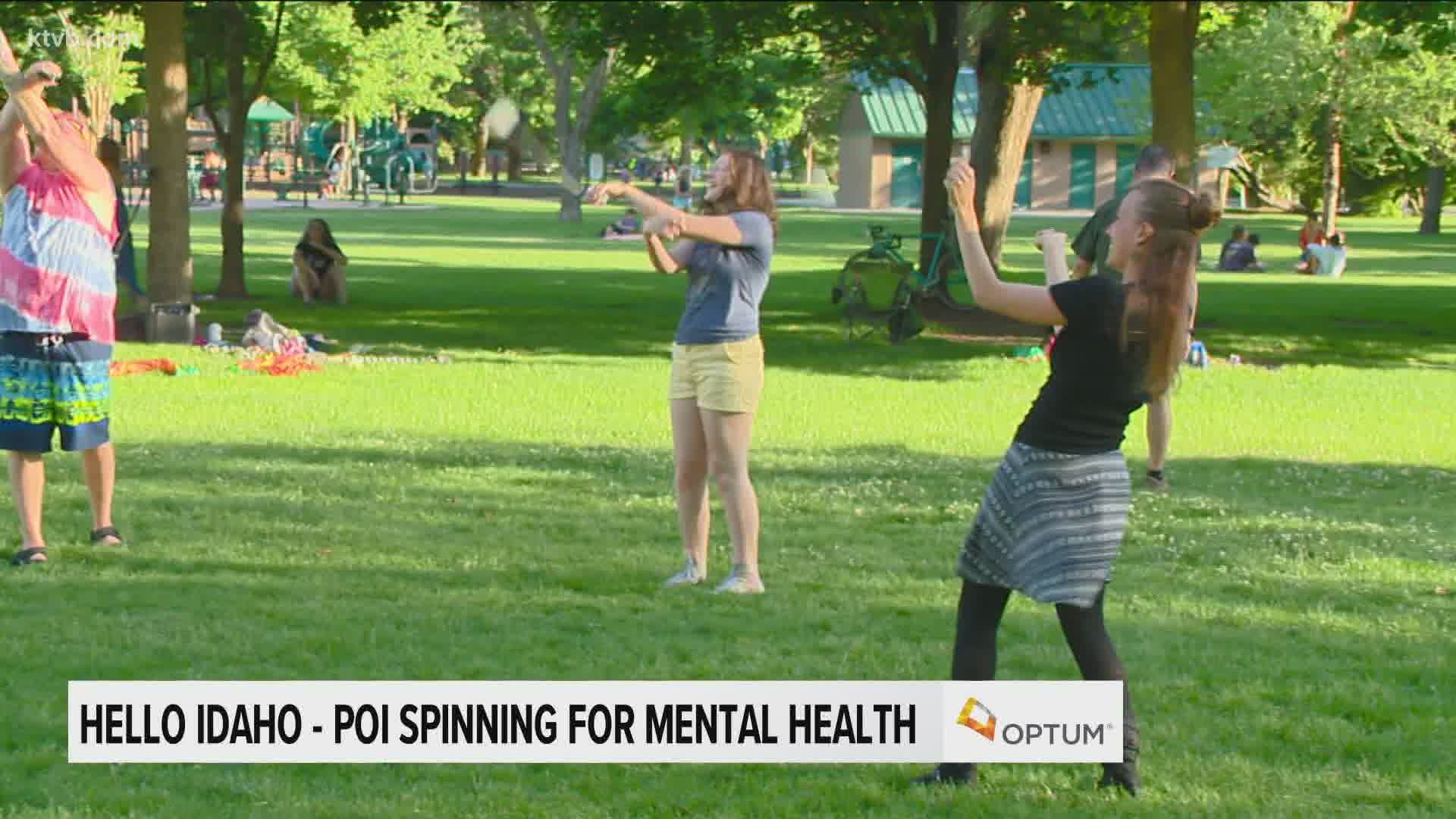 Boise therapist Julie Meeks says poi spinning has multiple physical and mental health benefits.