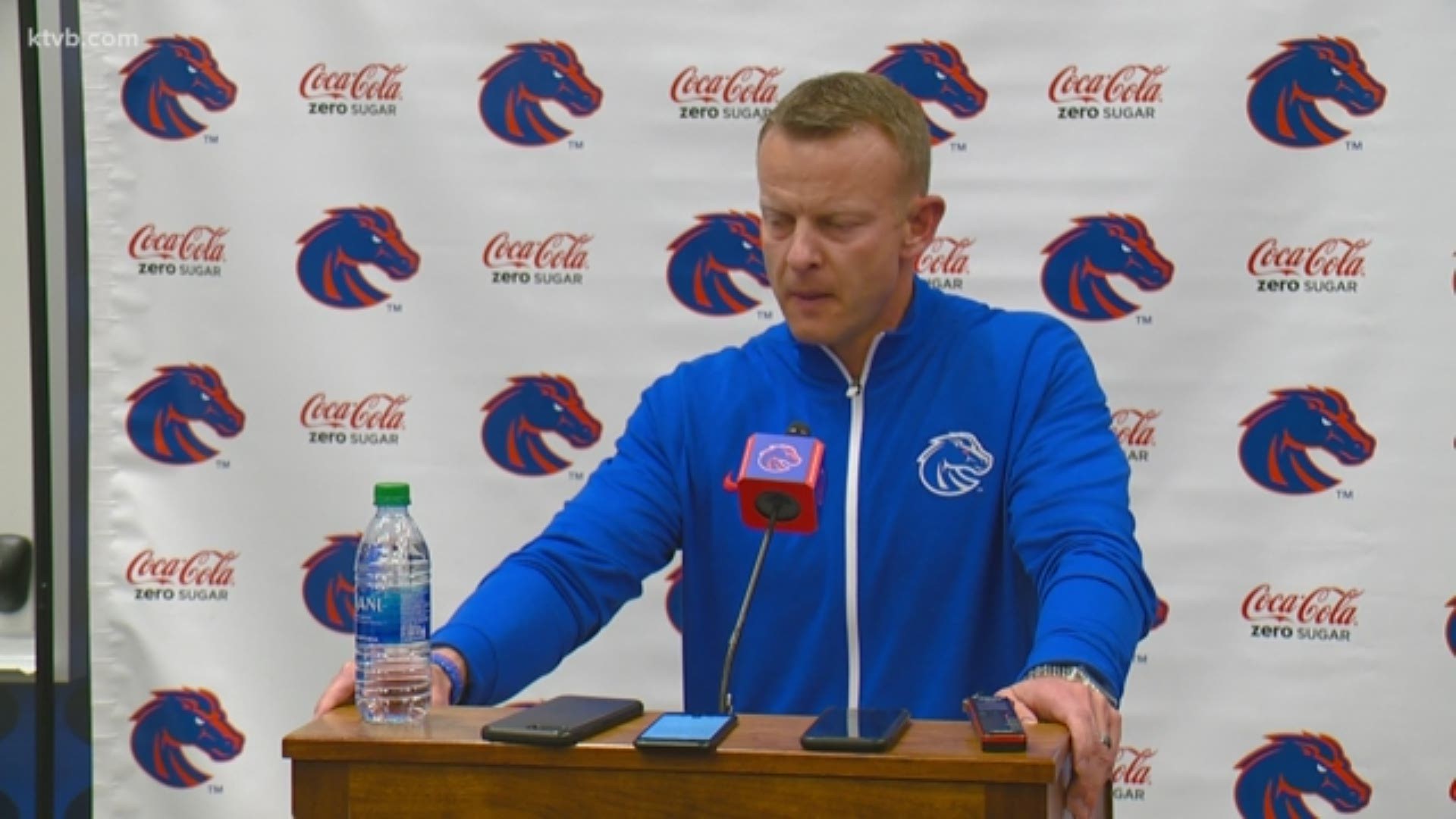 Harsin explains that the team's new challenge is going undefeated in Mountain West play for the first time in program history.