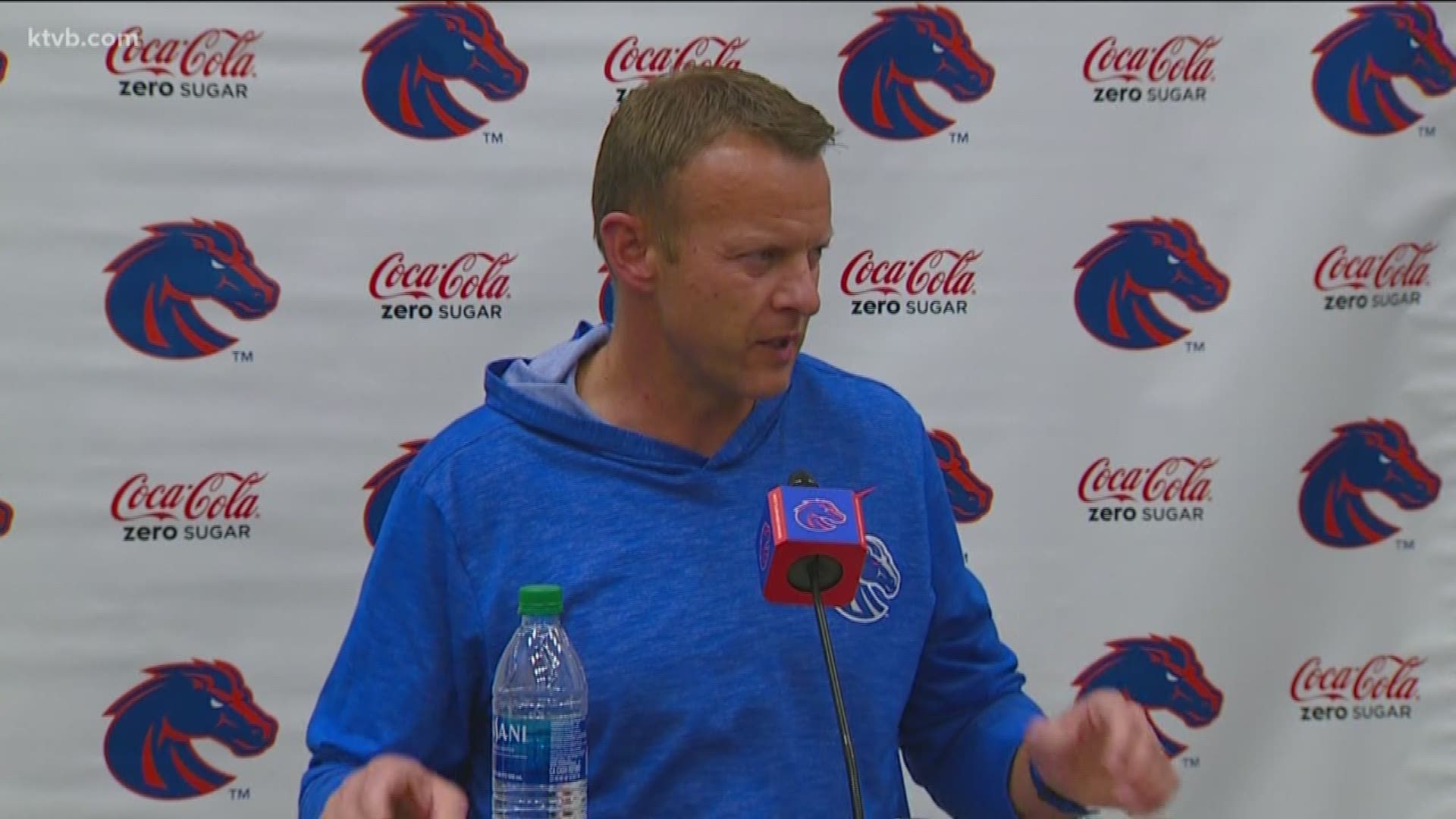 We hear from both coaches as Boise State and Utah State prepare for a critical game this weekend with conference championship implications.