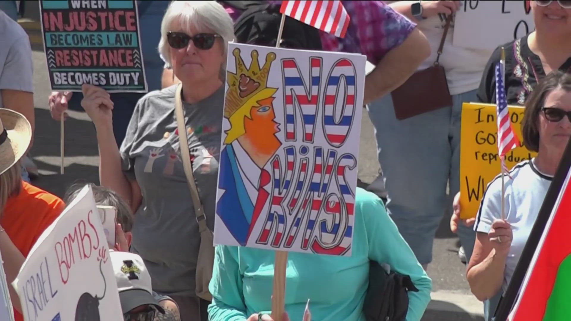 Protests are scheduled in more than a dozen cities across Idaho on Saturday.