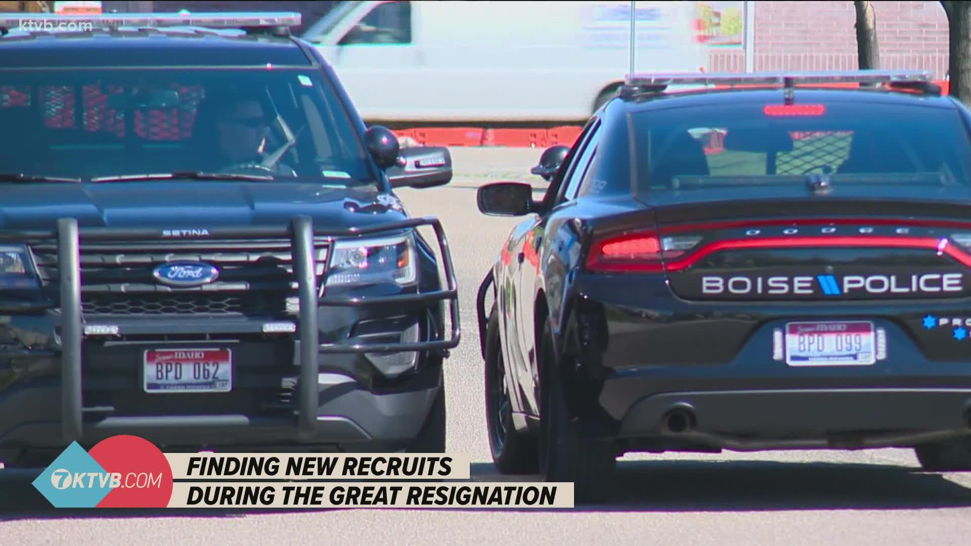 Boise Police Department looking for new officers during the 'great resignation'