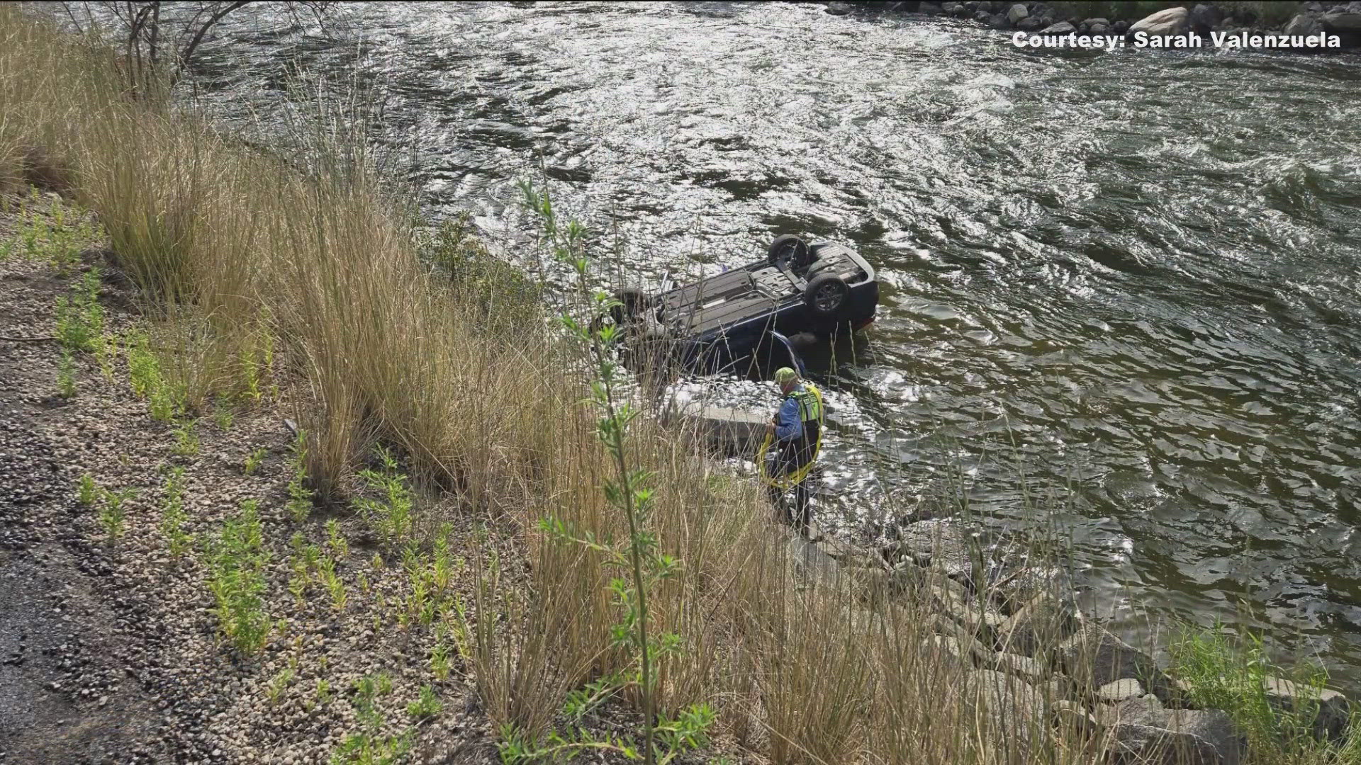 The Valenzuelas were traveling on Highway 55 when they crashed into the Payette River. Luckily, river kayakers jumped in and helped. 