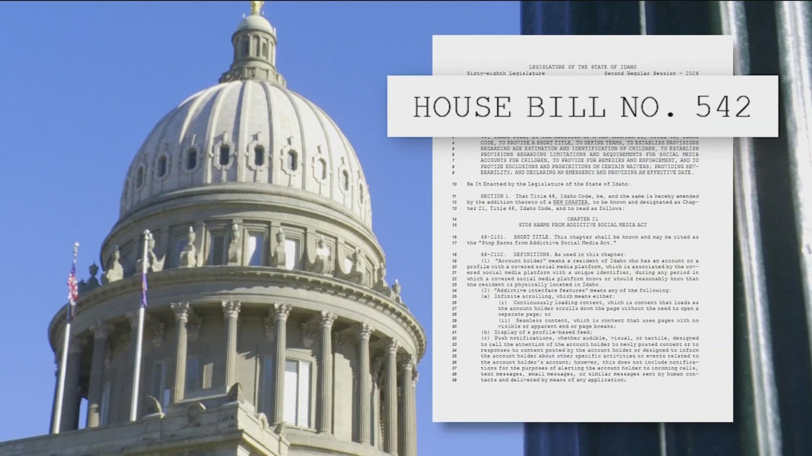 Bill regulating social media for kids in Idaho heads to governor's desk