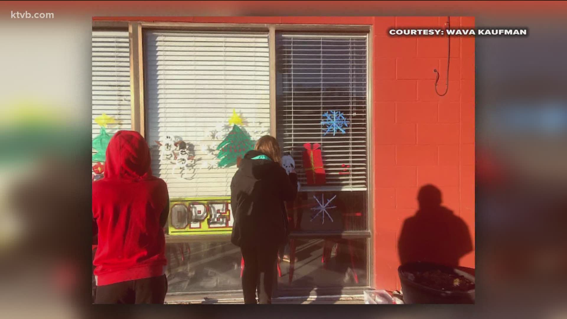 Sixth graders at Kuna Middle Schools contacted local businesses and offered to paint their store fronts.
