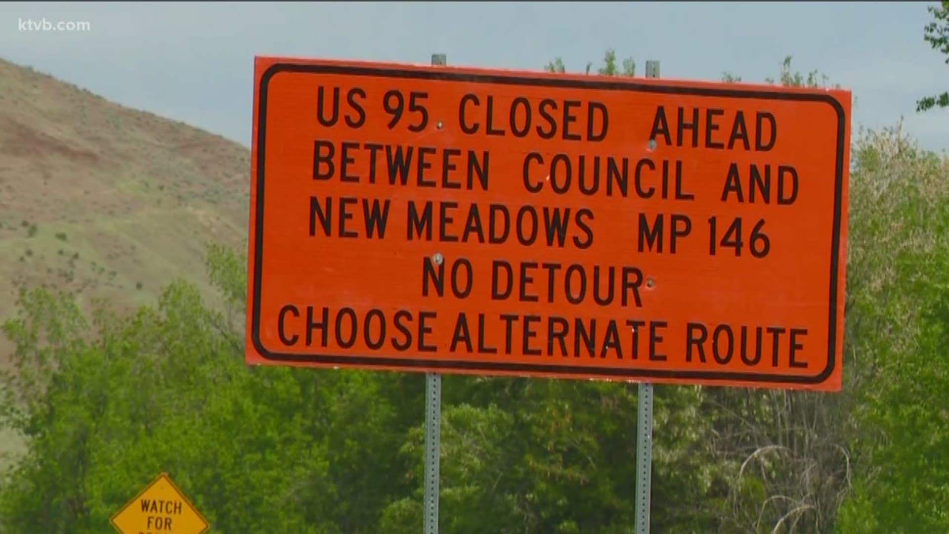 The signs said Highway 95 was completely closed for an eight-mile stretch. After KTVB contacted ITD about the signs, crews began covering up the incorrect signs.