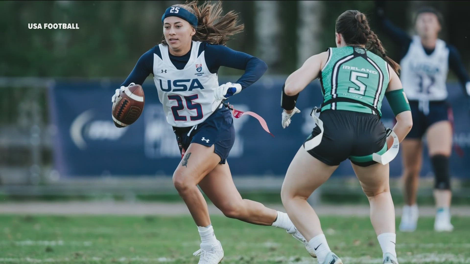 It's one of the fastest-growing sports. On Saturday, girls at the Optimist Youth Football Clinic got the chance to learn from one of the best players in the world.