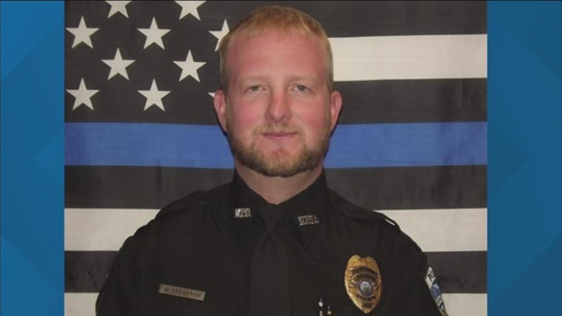 Officer Austin Stratton was able to revive the baby and rush the child to an ambulance as it arrived.
