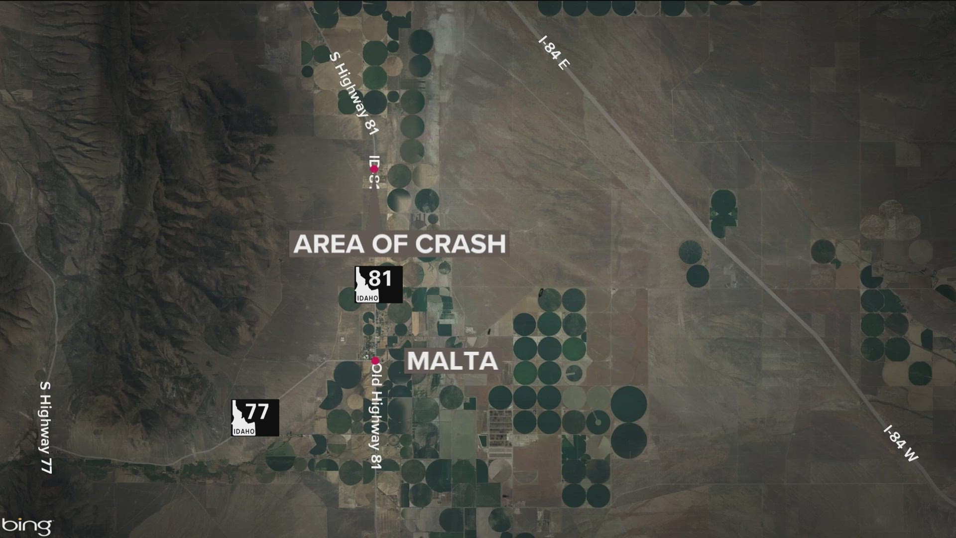 The crash happened Wednesday on State Highway 81 in Cassia County. Idaho State Police said the 41-year-old woman from Malta died at the scene.