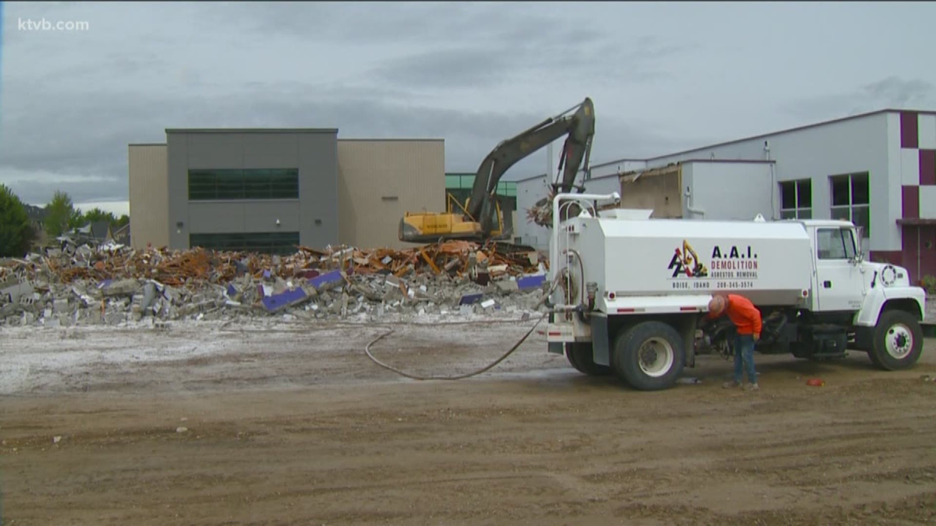 The main building is coming down. It was constructed in 1938. Voters approved a school bond to finance a new building.