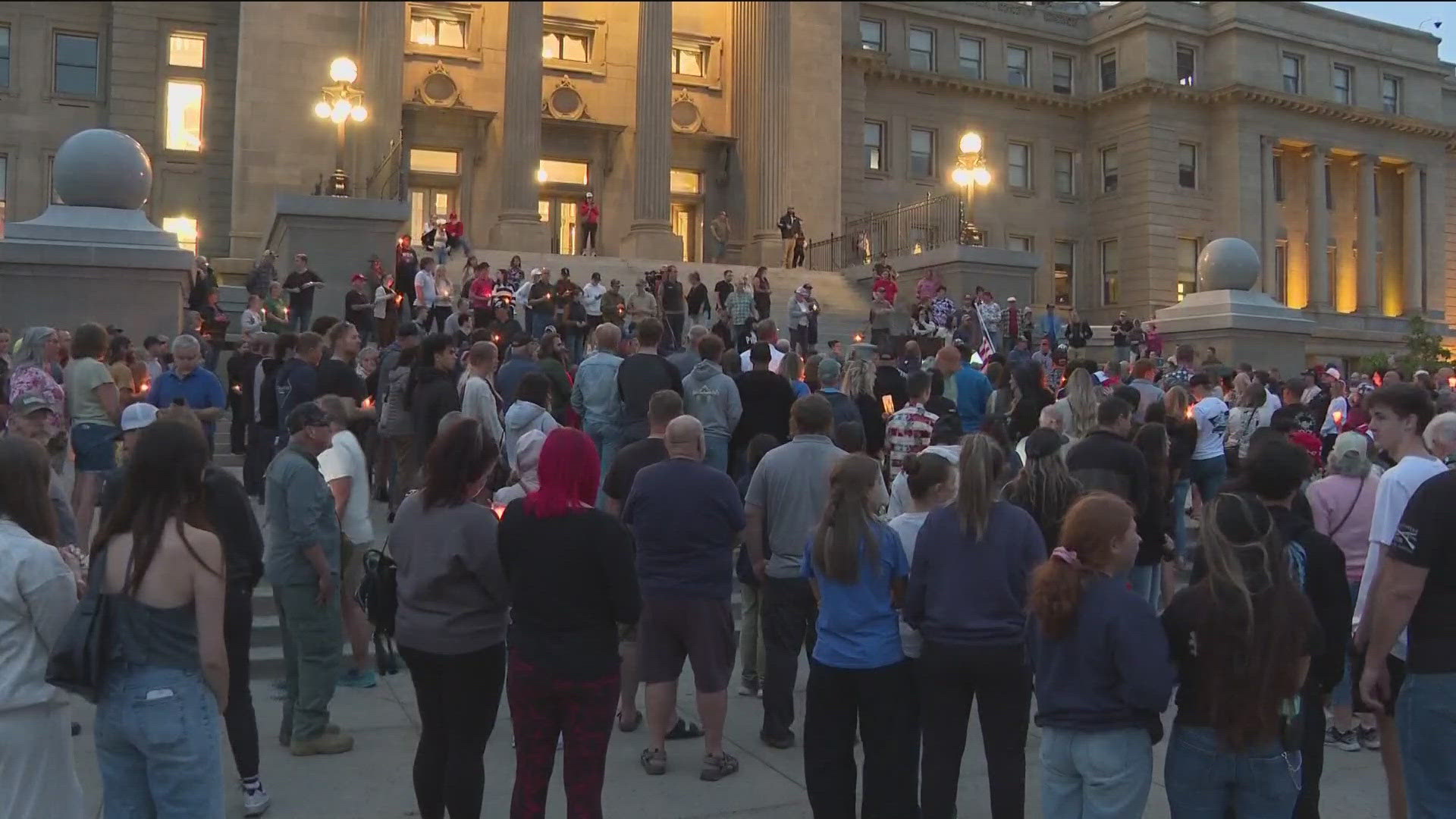 Hundreds of people gathered at the event, organized by the Idaho Freedom Foundation, to honor Charlie Krik. 