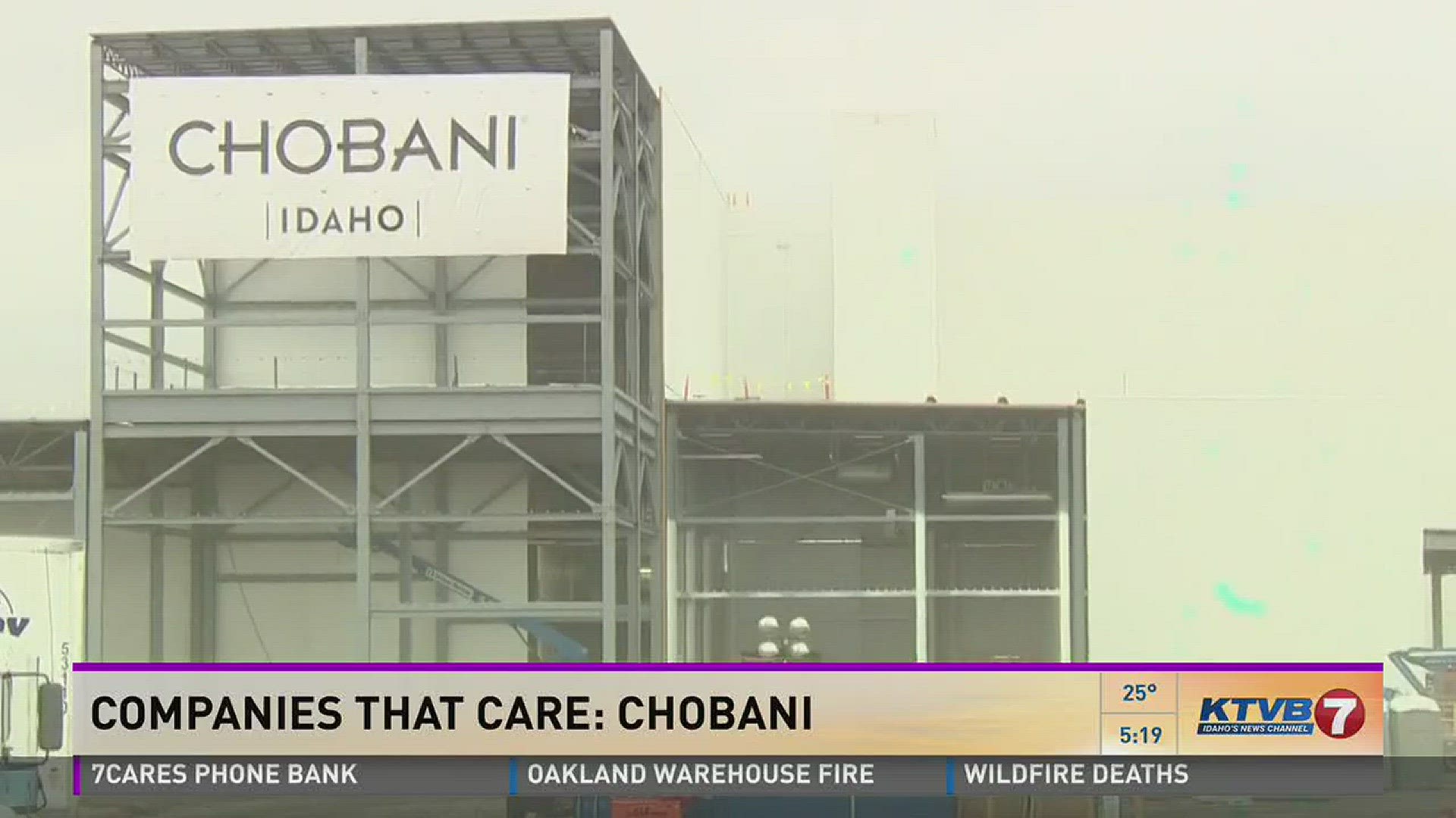 KTVB's Larry Gebert talks with Alyson Outen from Chobani about why they are a Company that Cares.