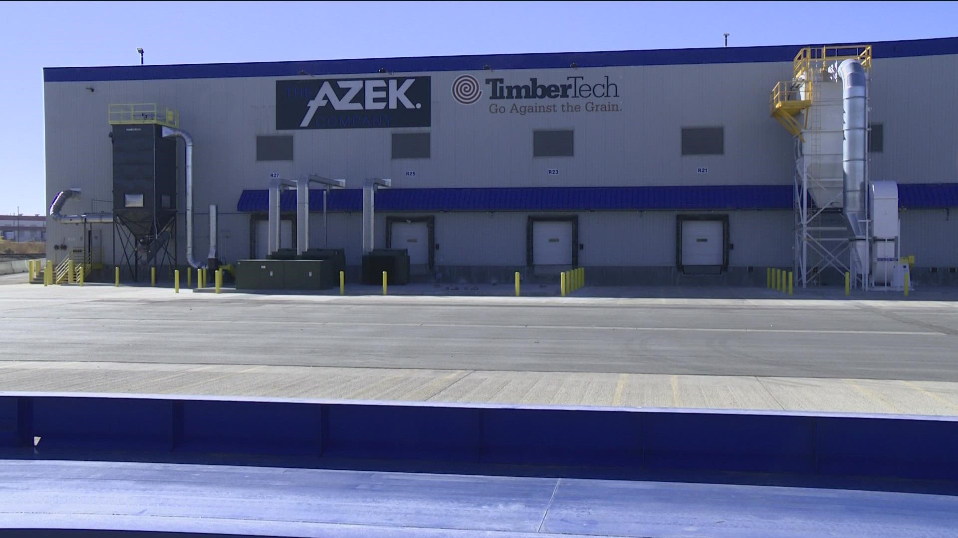 The AZEK company makes eco-friendly materials and is expected to bring 150 jobs to Boise, continuing to grow from there.