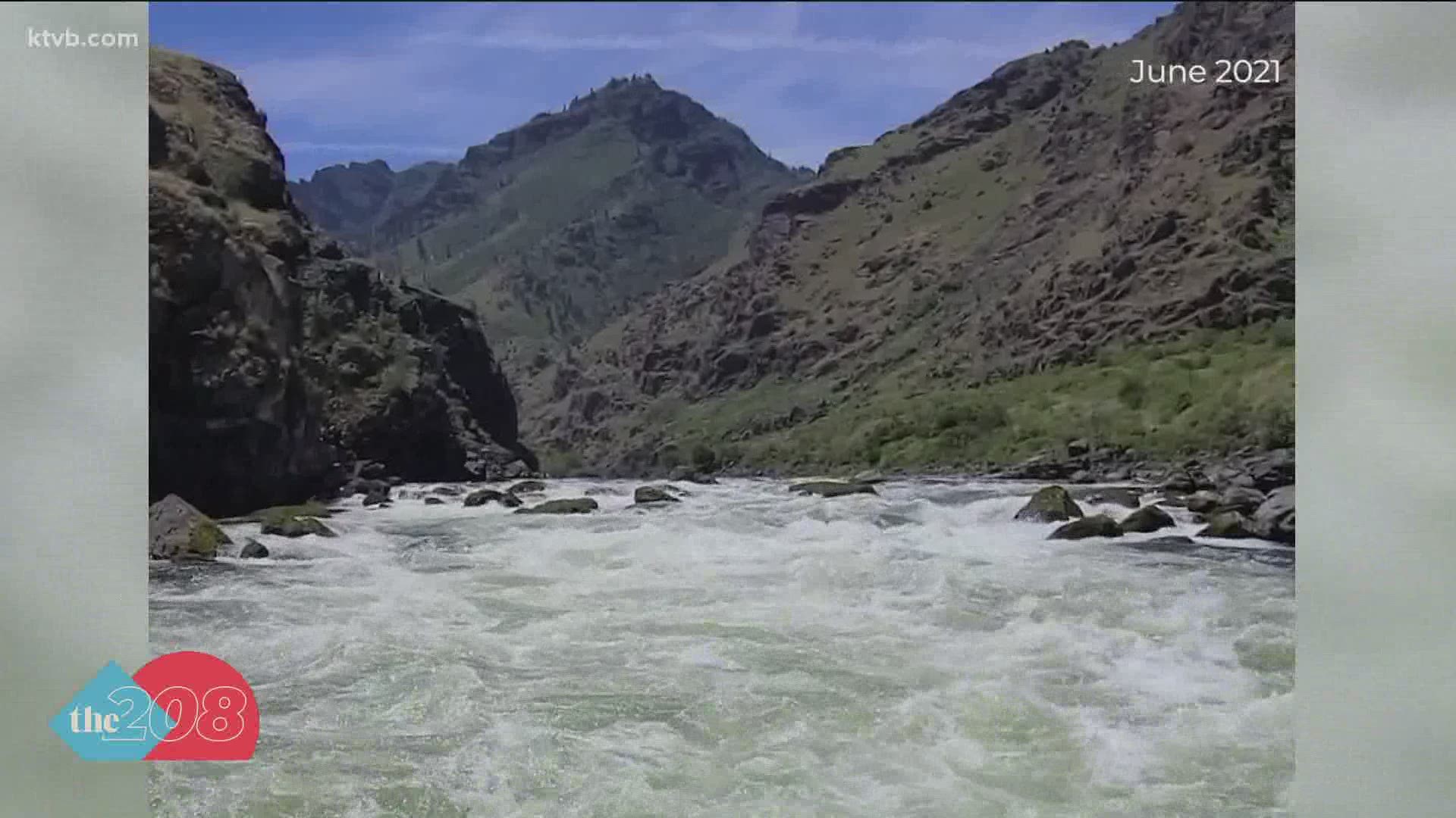 This year, the water flow in Hells Canyon has dropped to about 6,500 cubic feet per second from the usual 20,000 to 50,000 cfs.
