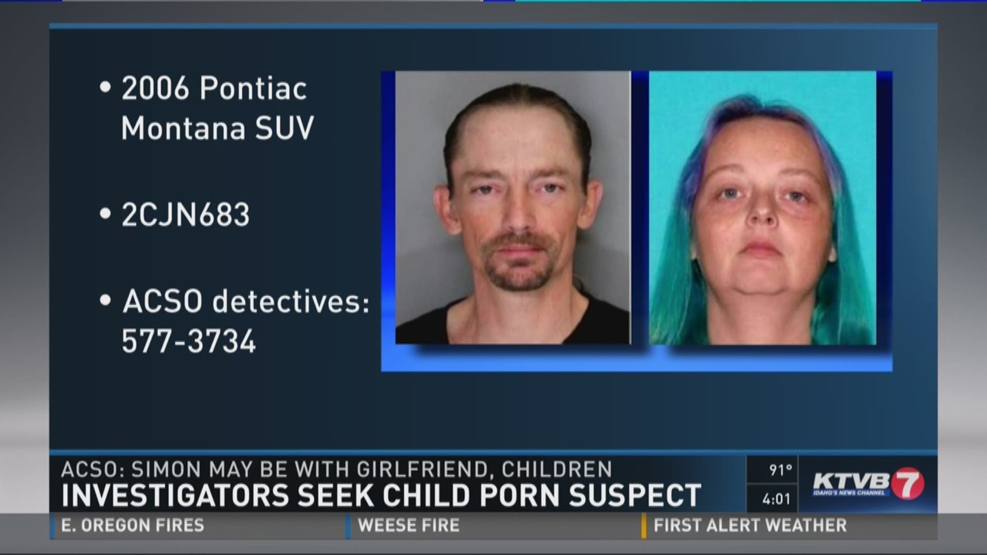 Investigators looking for child porn suspect