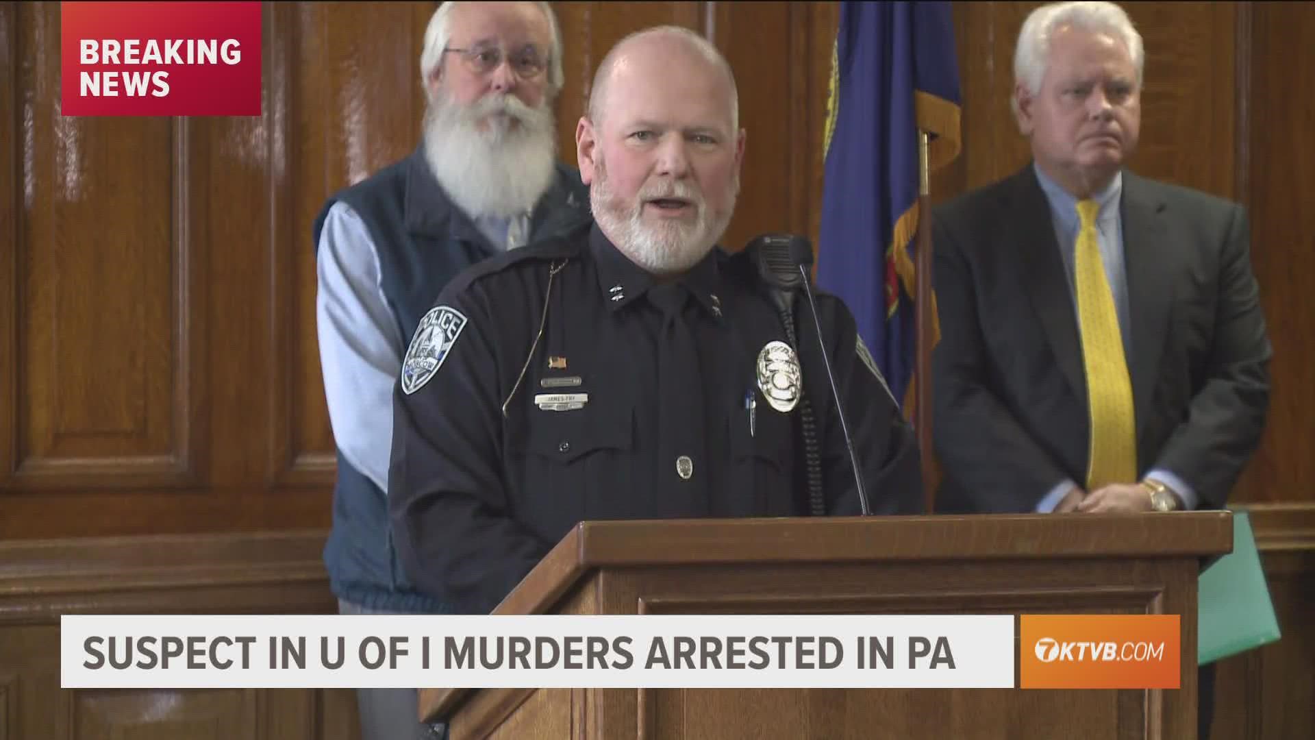 Idaho murders Moscow Police hold news conference after arrest in case