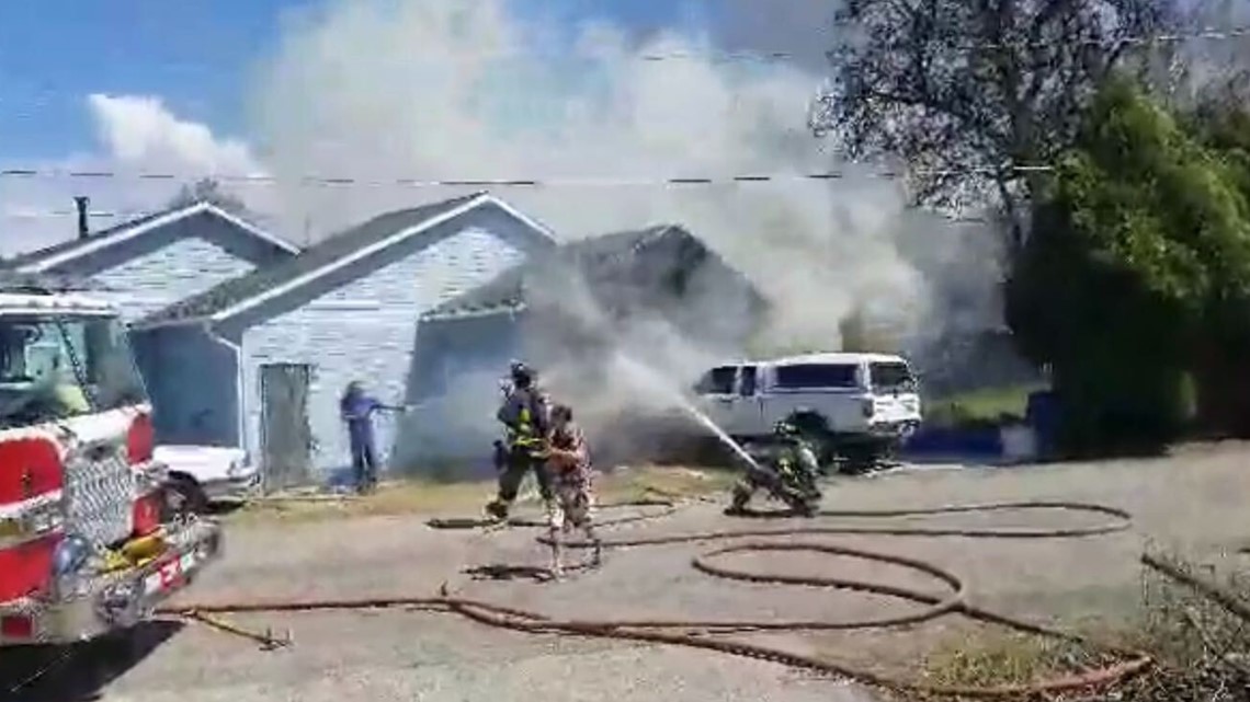 One man hospitalized after a house fire on Boise Avenue