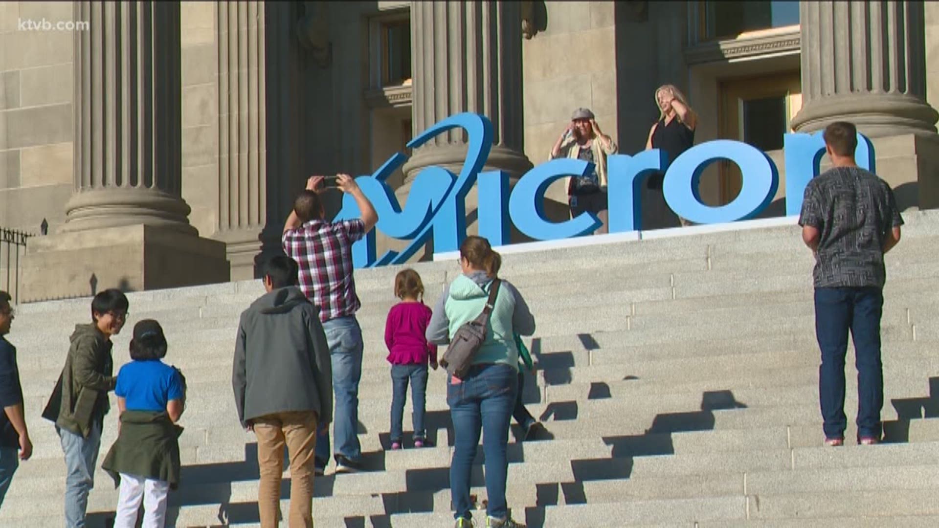 Micron celebrated it's 40th anniversary  at Capitol Park in downtown Boise