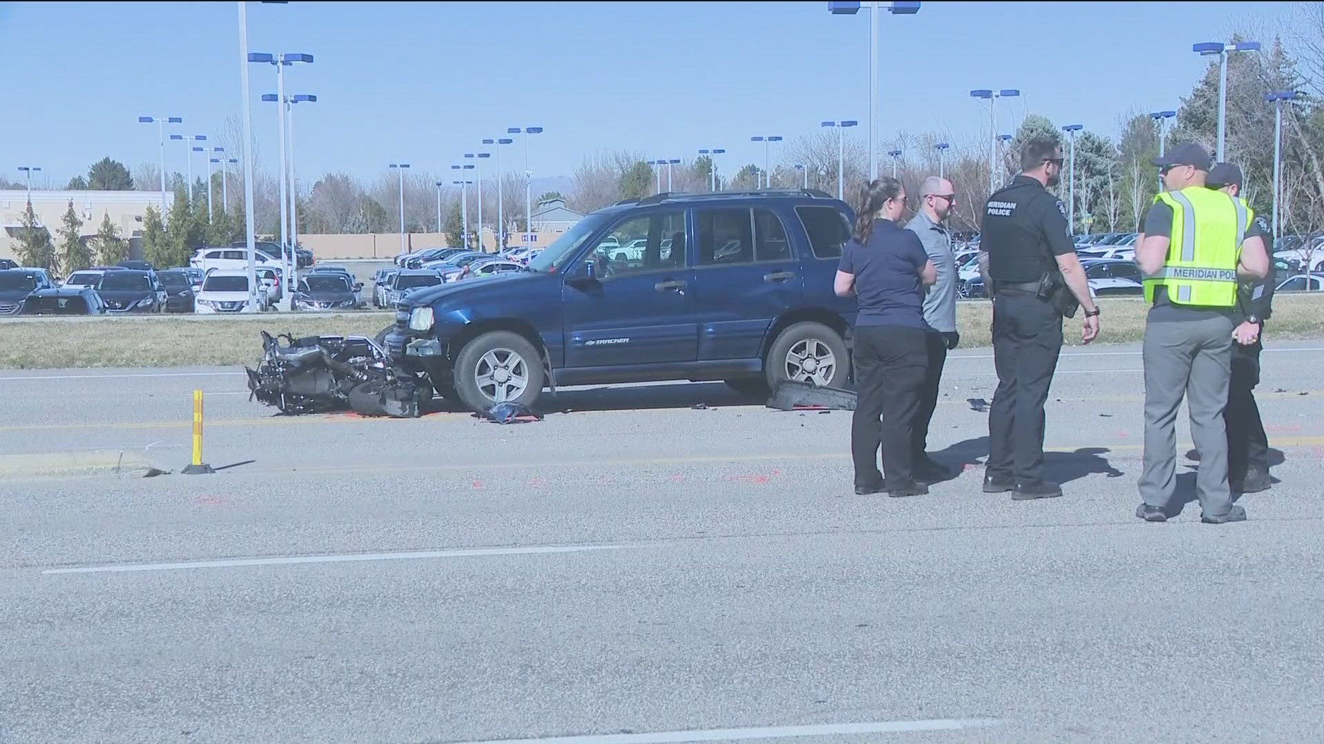 The motorcyclist was identified as Connor Hawkins, 26, who died in a three-vehicle crash near East Fairview Avenue in Meridian Monday afternoon.