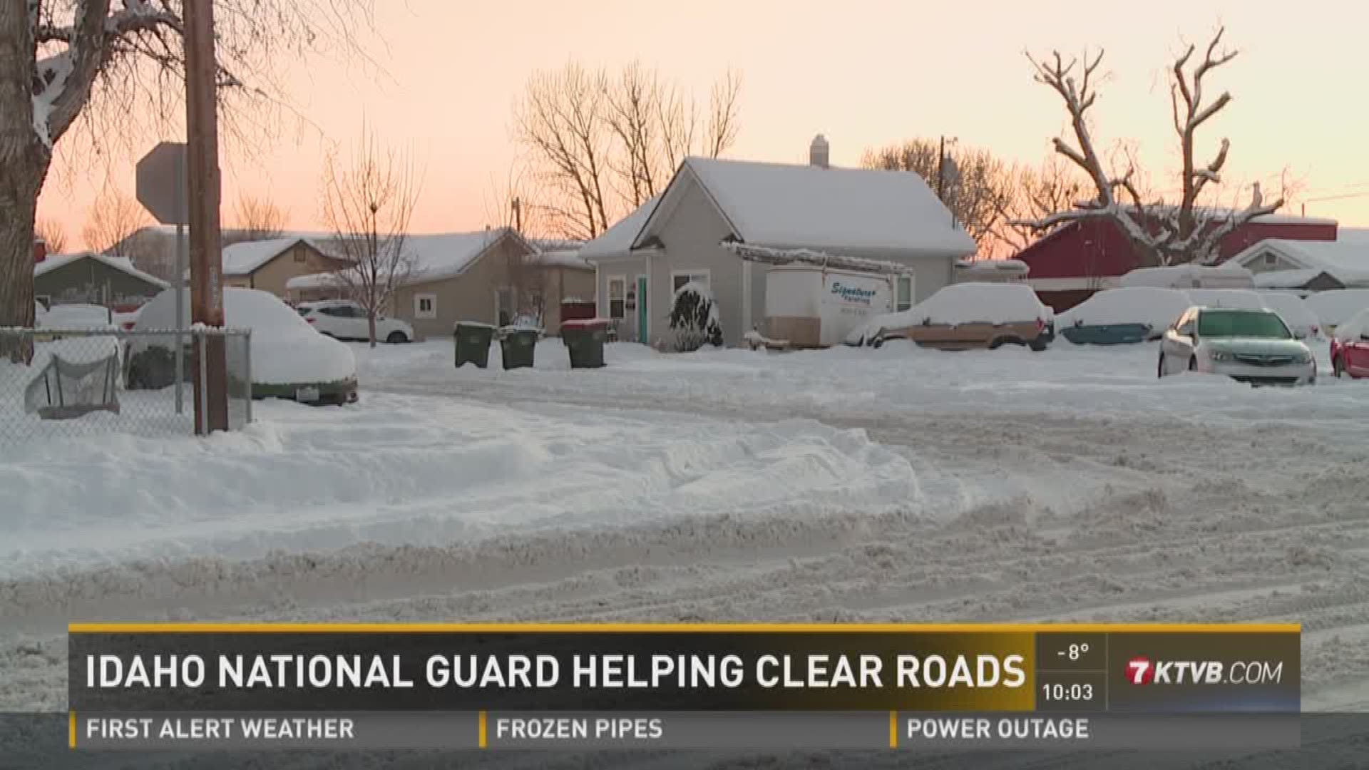 Idaho National Guard helping clear roads.
