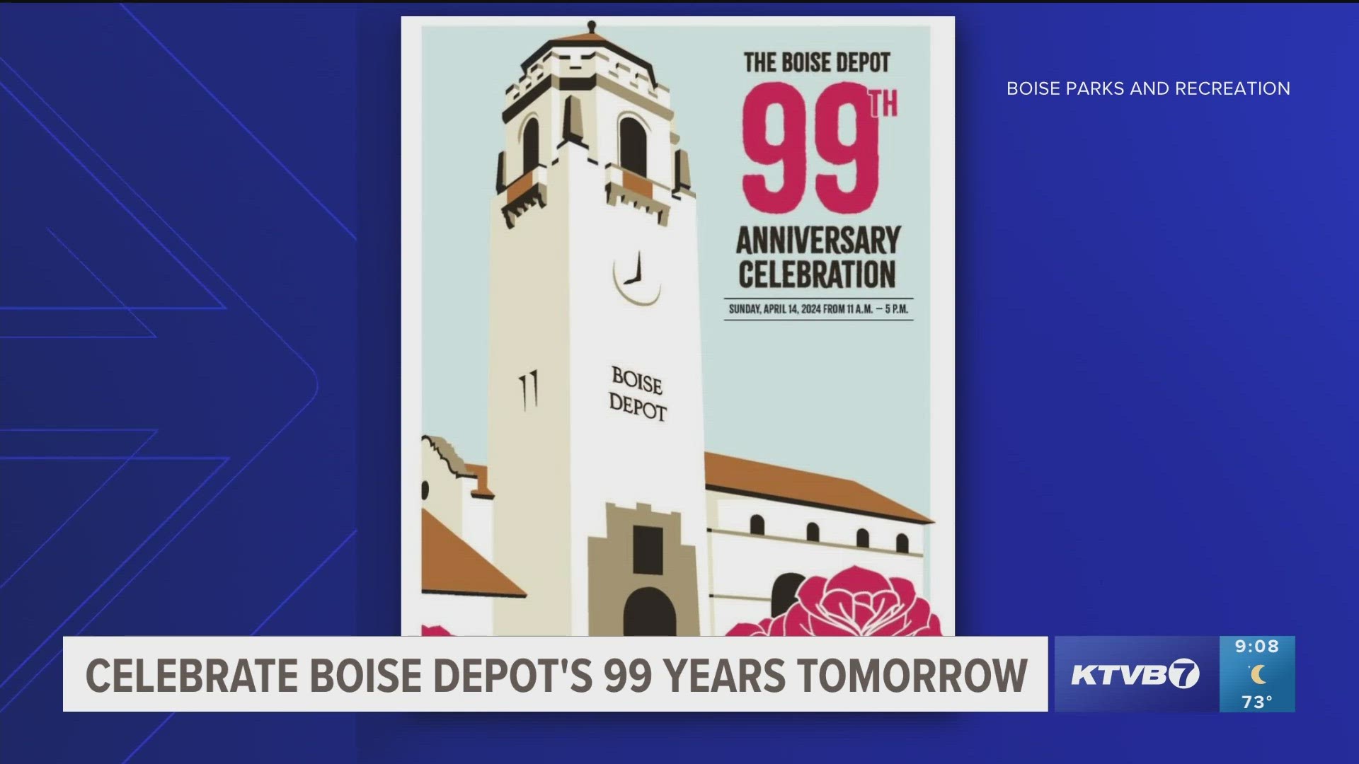 The historic landmark is 99. Boise Parks and Rec is having a celebration on Sunday, admission is free.