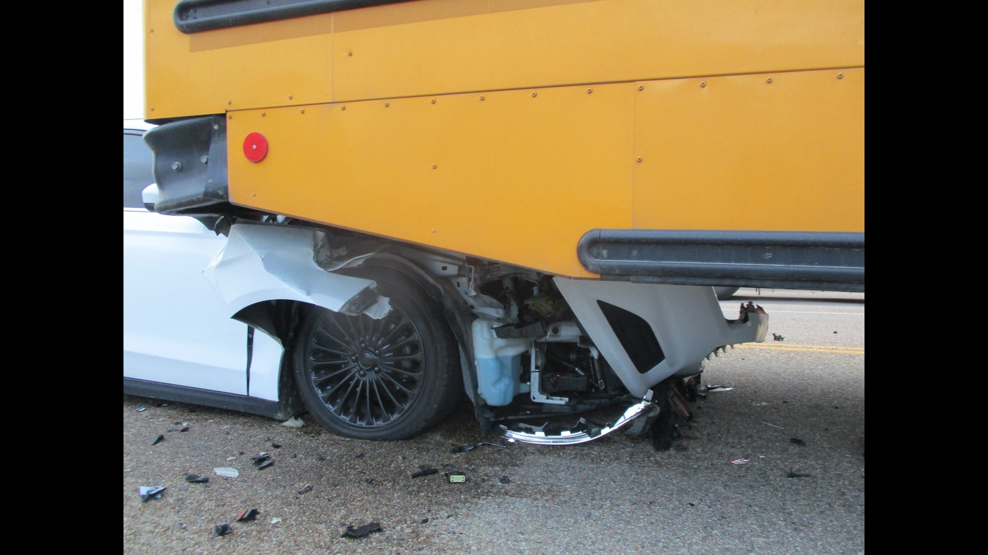 Car collides with school bus full of children in Caldwell | ktvb.com