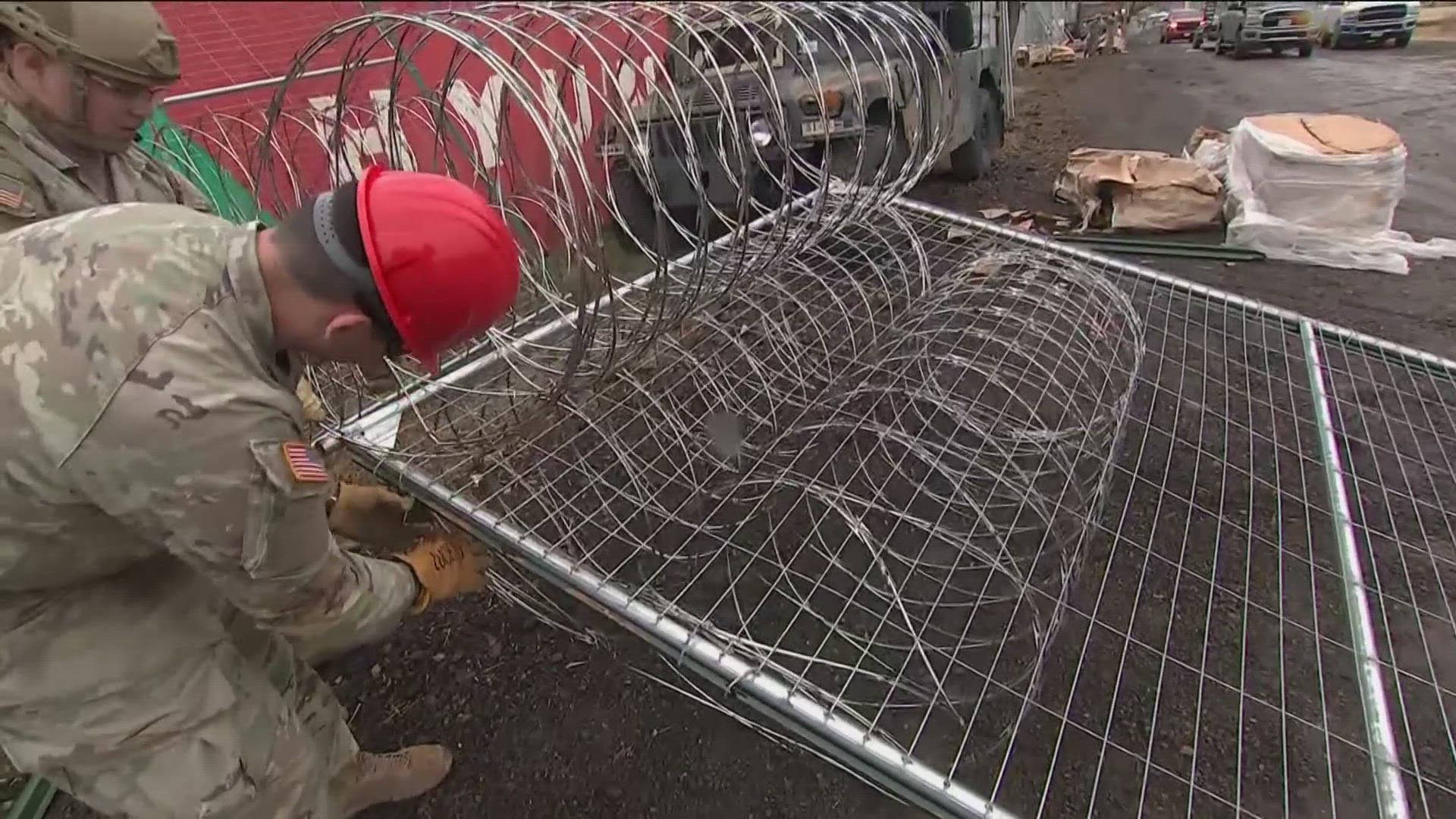 On Tuesday, CBS reporter Camilo Montoya-Galvez captured video of Texas National Guard soldiers putting up even more razor wire near Eagle Pass.