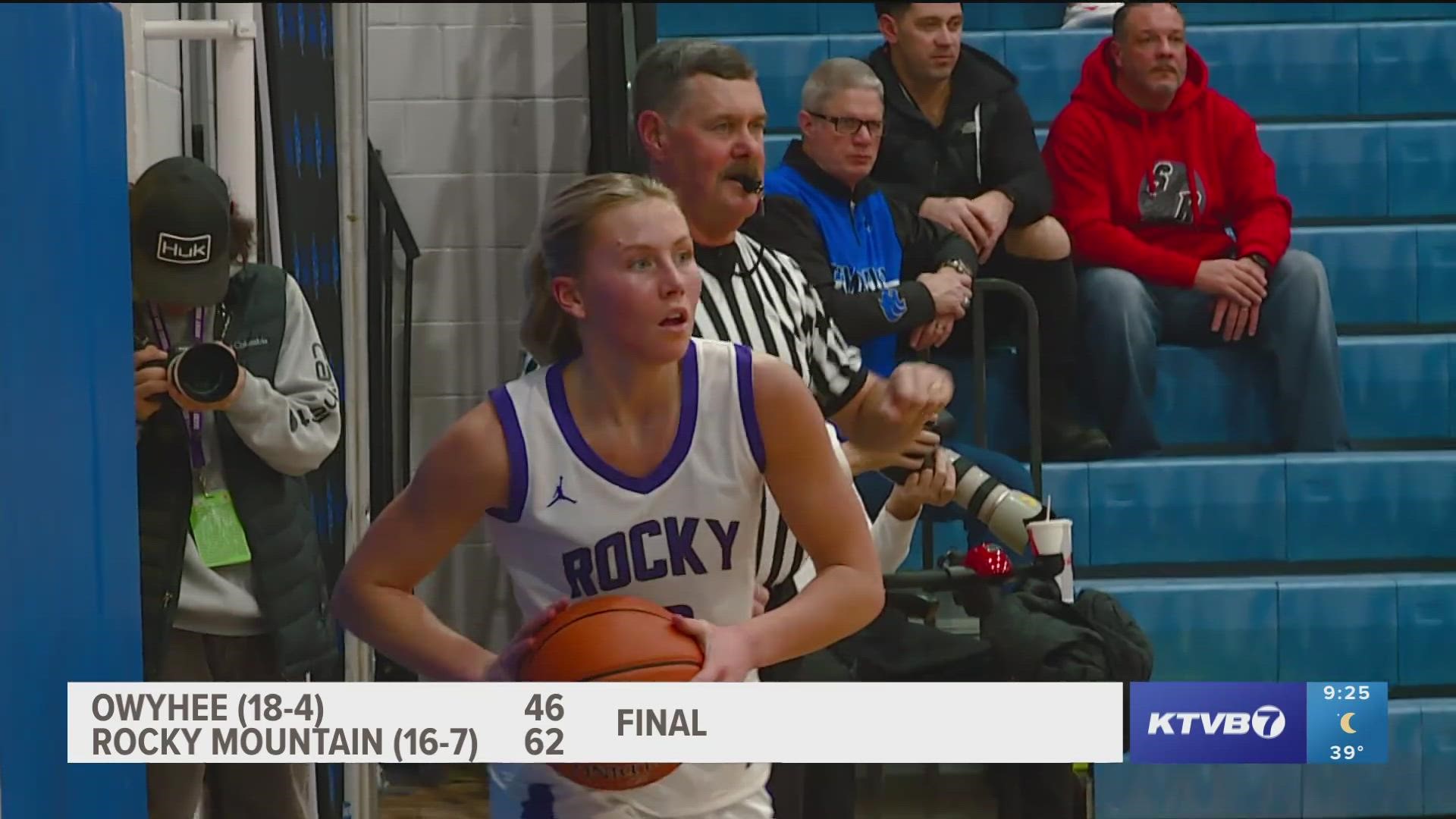 The Rocky Mountain Grizzlies will face Boise in the 5A Southern Idaho Conference title game after defeating Owyhee Saturday night 62-46.