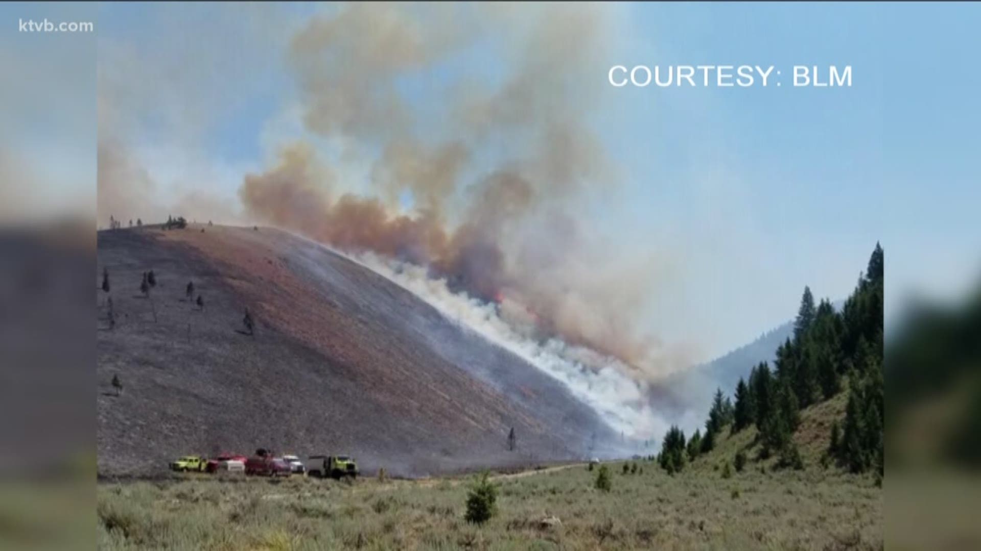 A 3,000 acre burning six miles east of Bellevue has prompted evacuations and closures of two recreation areas.