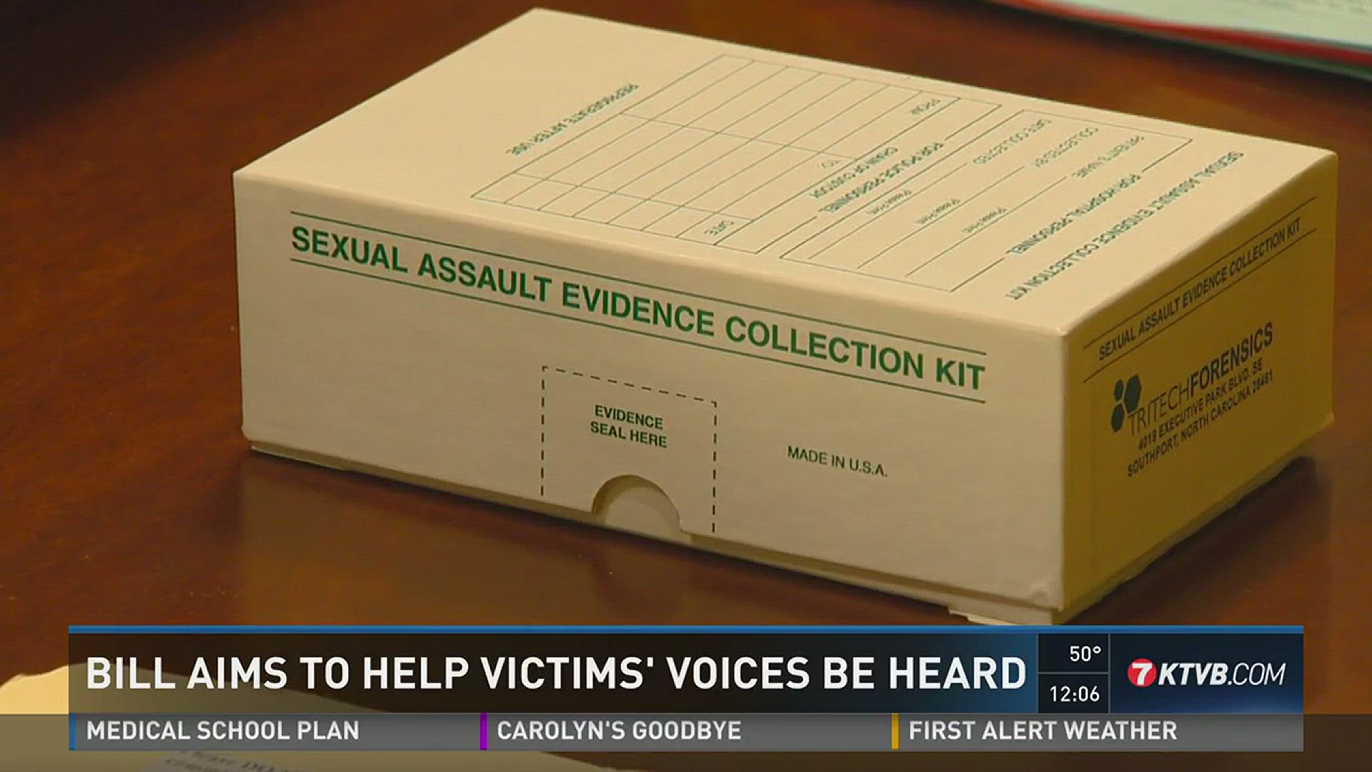 The bill's sponsor wants to put a reasonable timeline on testing of rape kits.