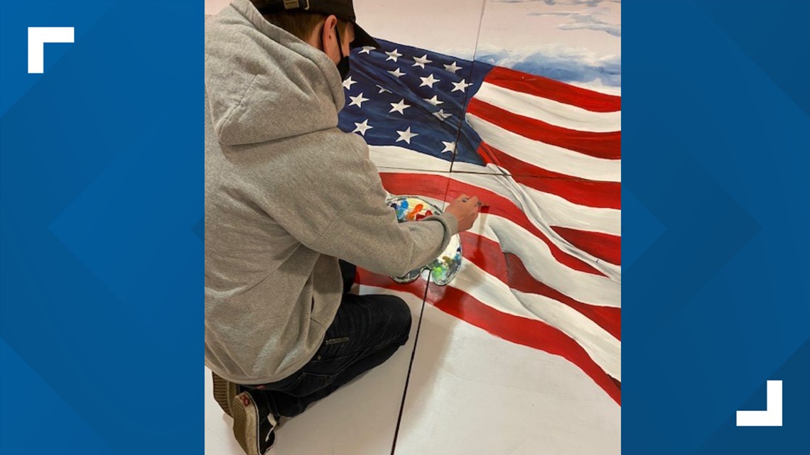 7's Hero: Idaho senior creates American flag mural for school gym - Vimarsana News