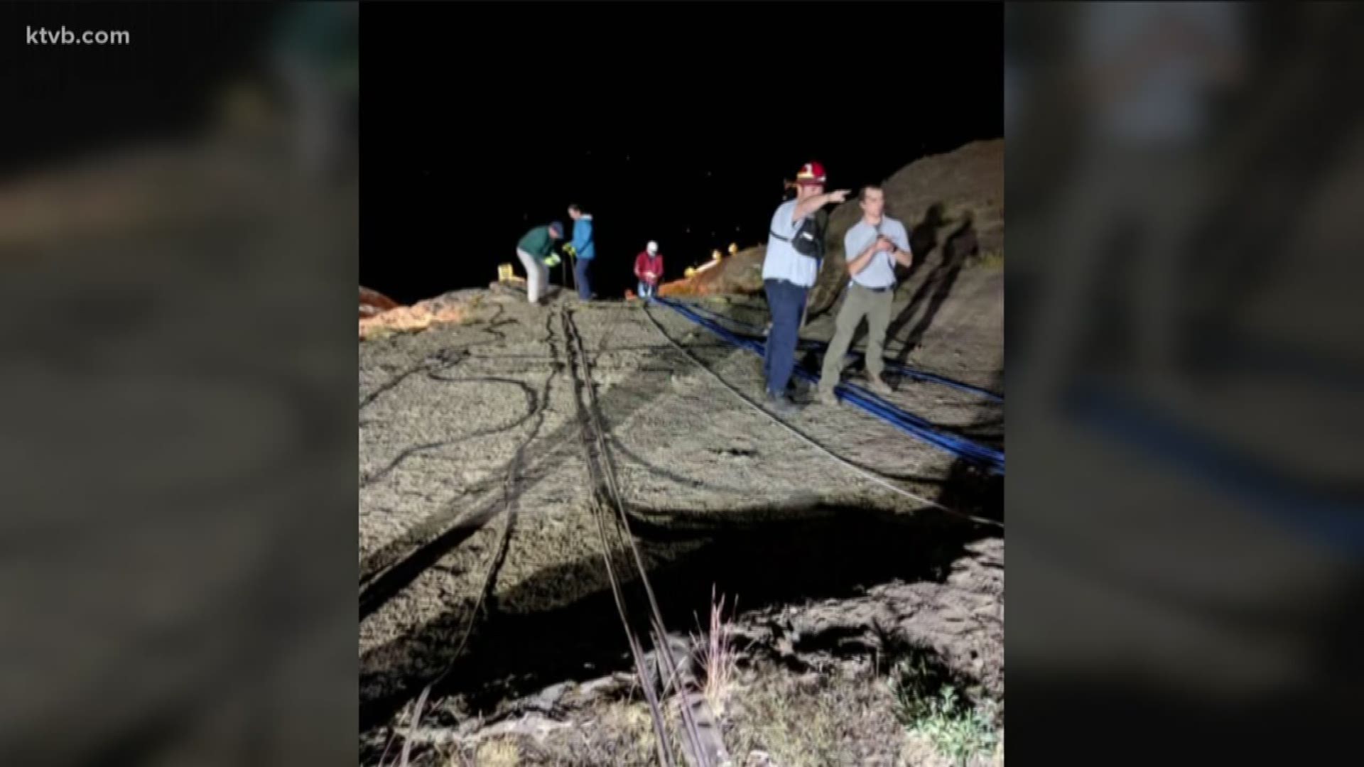 Members of the La Grande Rural Fire Protection District had just wrapped up training when they received a call about a person who fell down a cliff face.