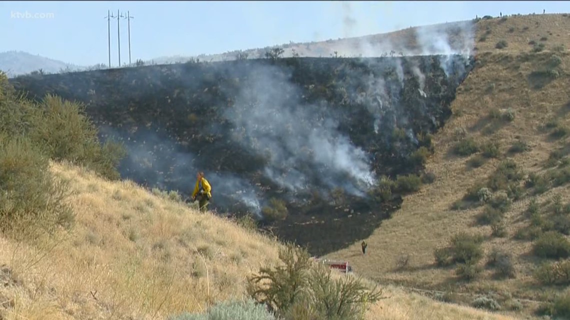 Cartwright Fire burns in Boise foothills