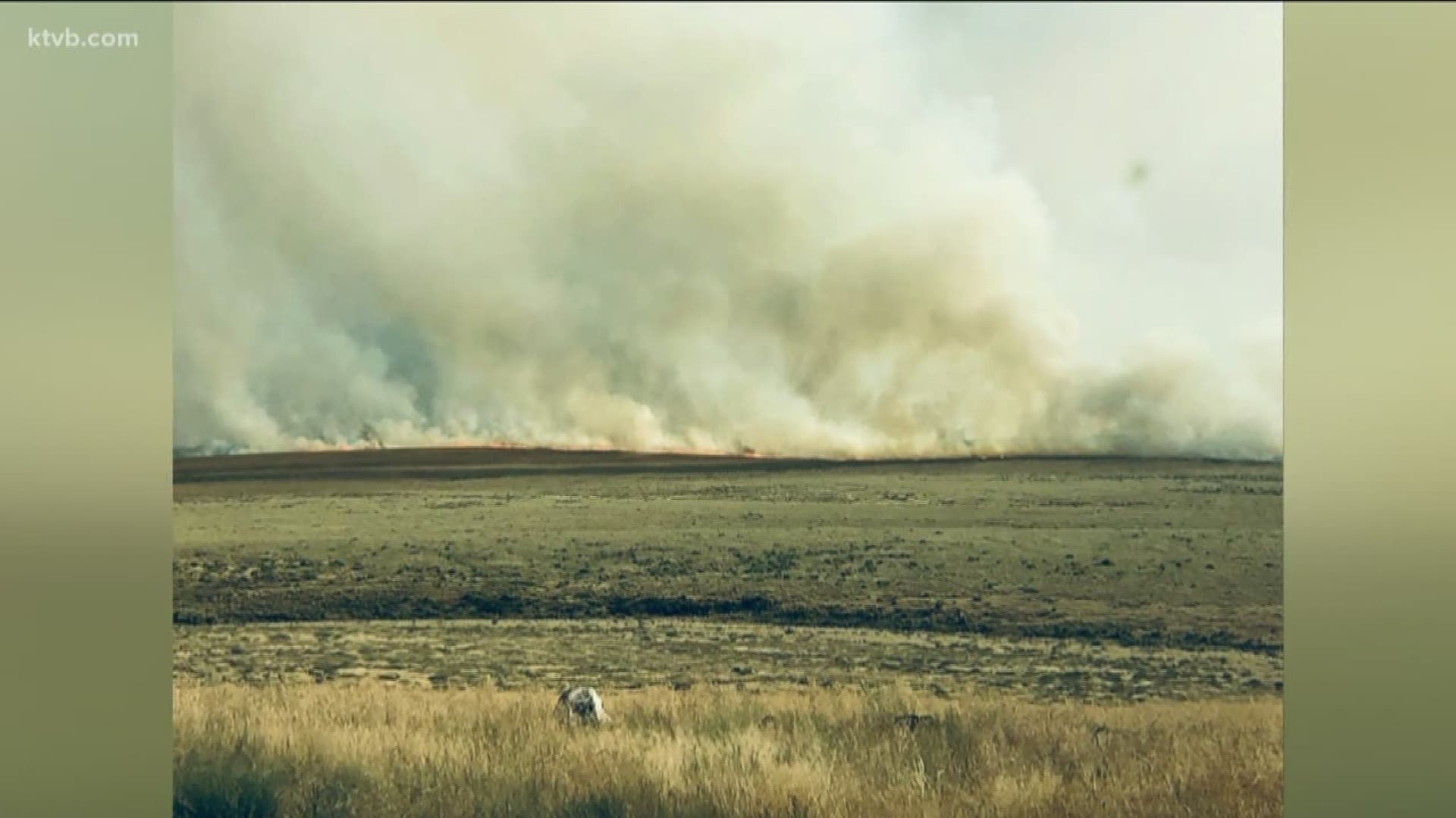 The fire grew several thousand acres Tuesday.