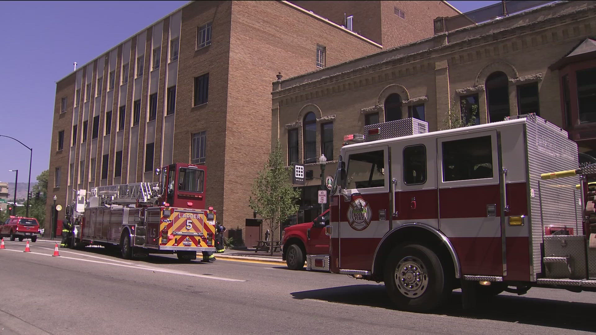 A Boise Police spokesperson stated that there was no active fire, but they found smoke in a back room. The cause of the smoke is under investigation. 