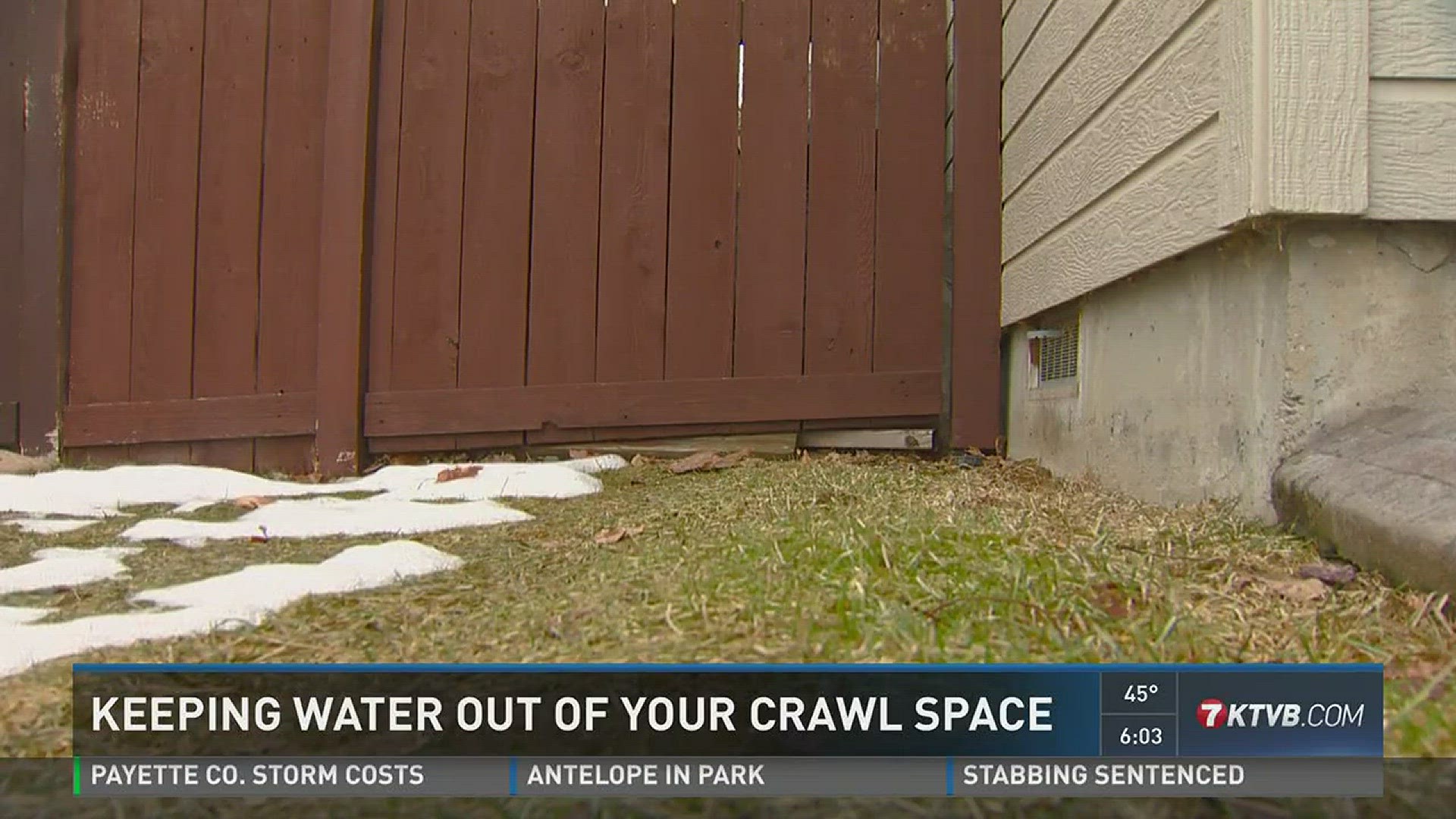 We some tips on how to prevent water getting under your house.