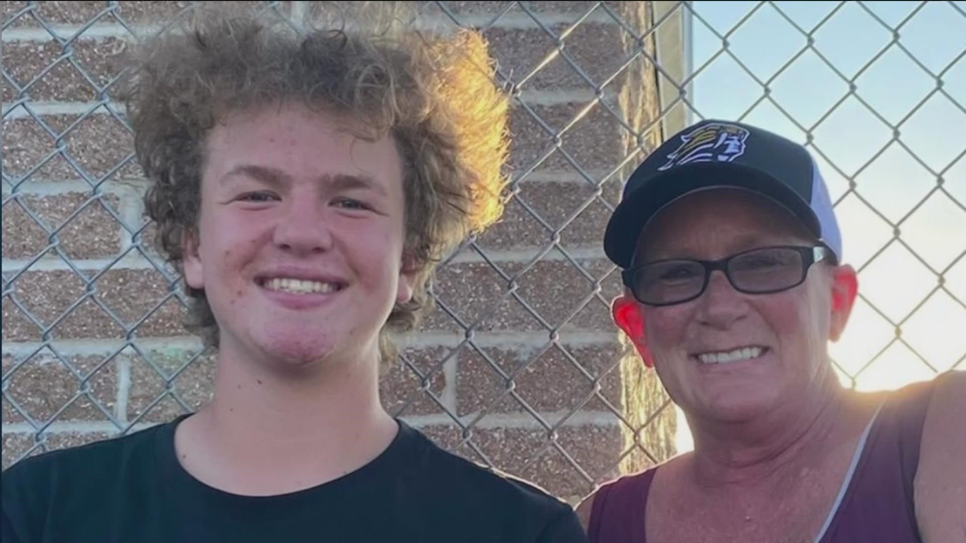 Kelly Miller shared an emotional video describing what a young KHS football player did for her. She wanted to track him down. The video went viral on social media.