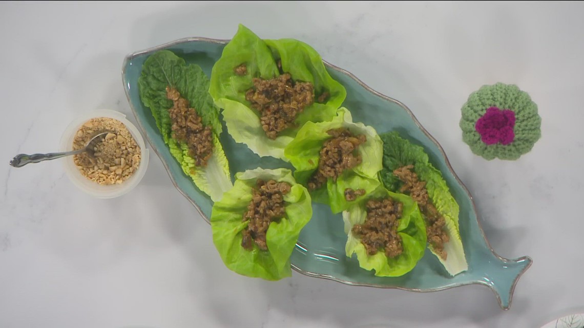 Asian chicken lettuce wraps: Super Bowl snacks
