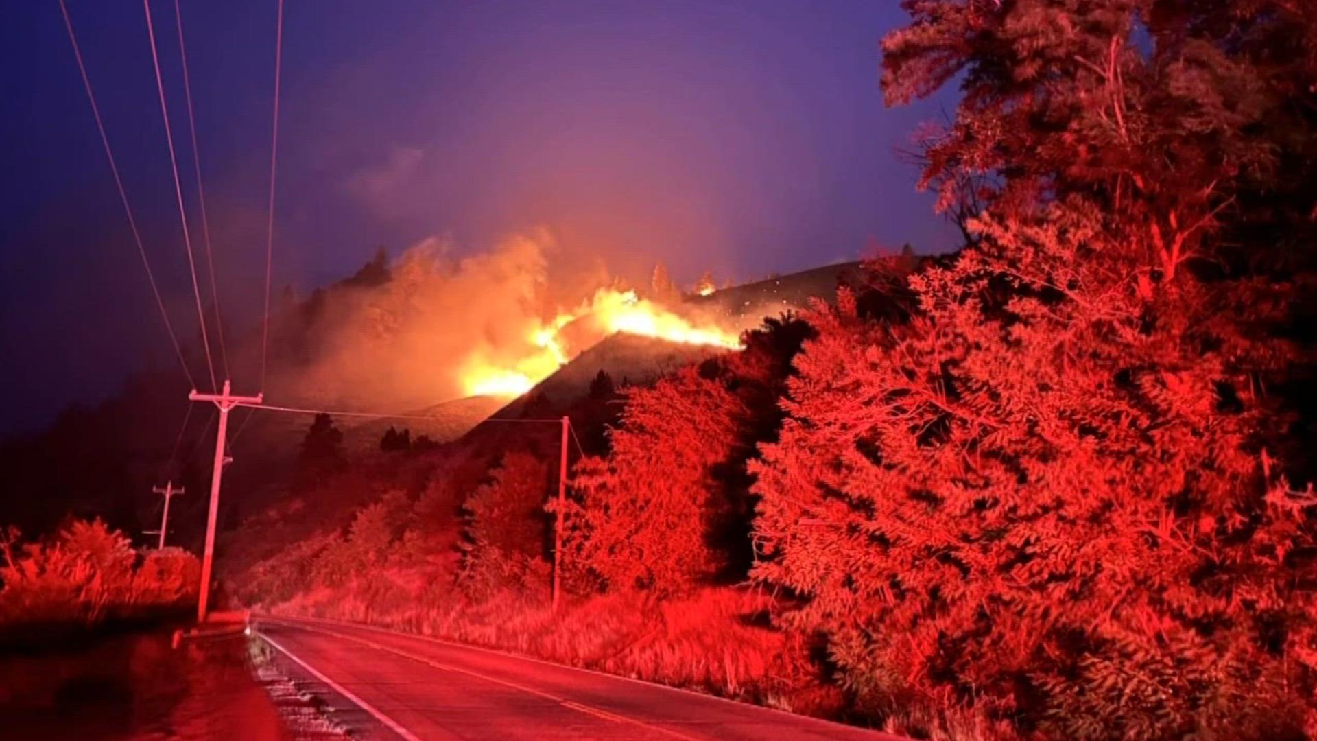 Highway 55 reopens to one lane near wildfire | ktvb.com