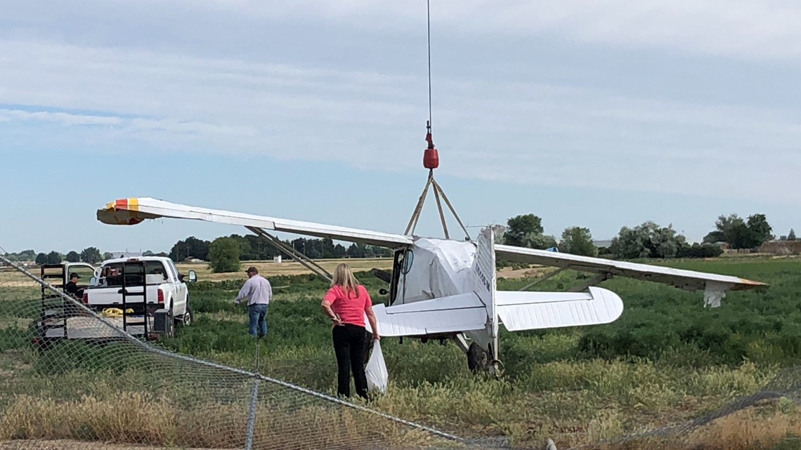 Pilot OK after plane crash at Caldwell Airport