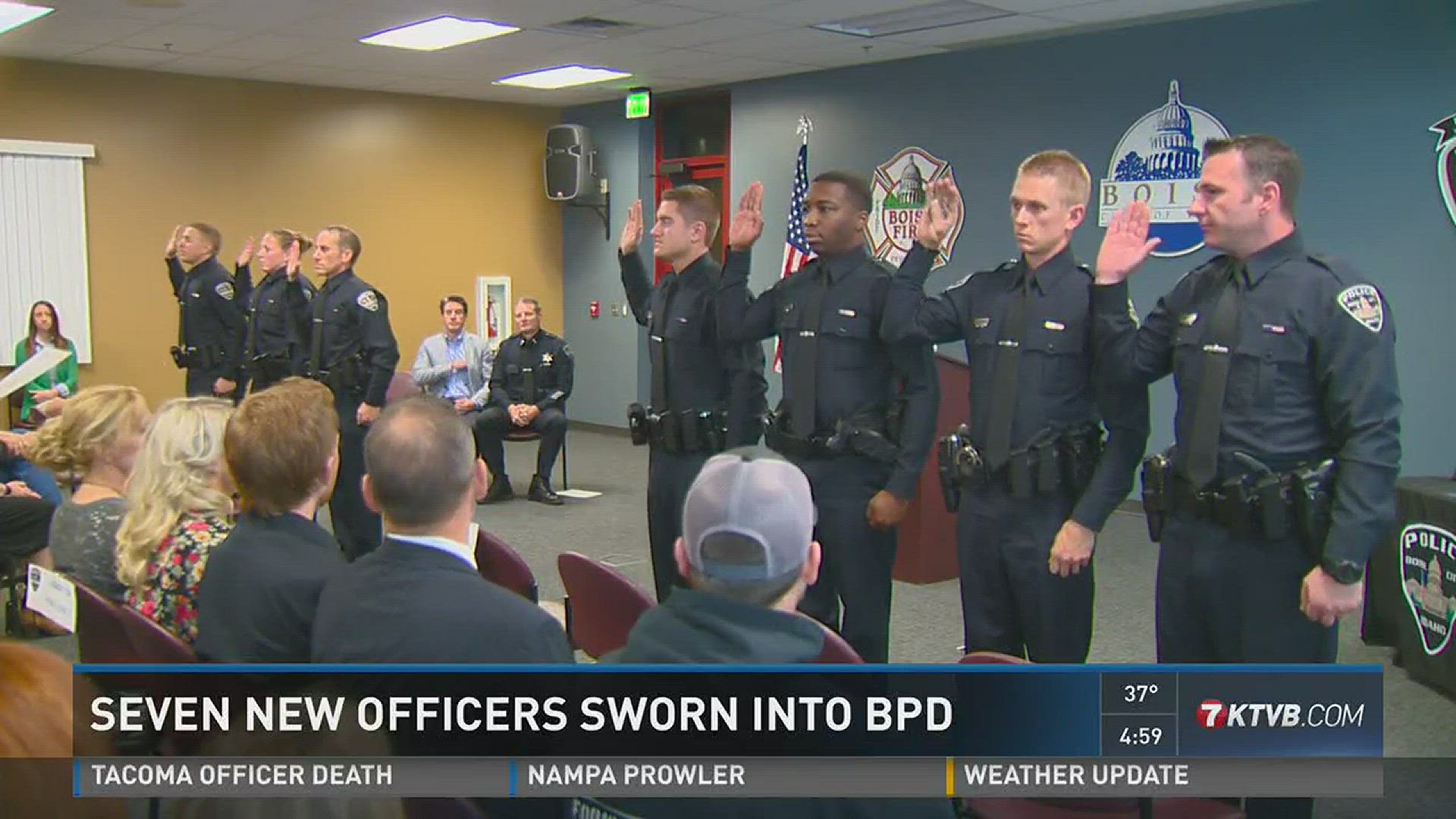 We spoke with one new officer at today's ceremony.