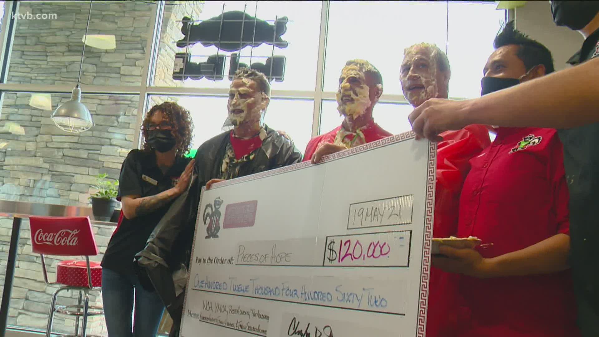 The funds raised by their customers will go to six organizations across Idaho that help victims of domestic violence.